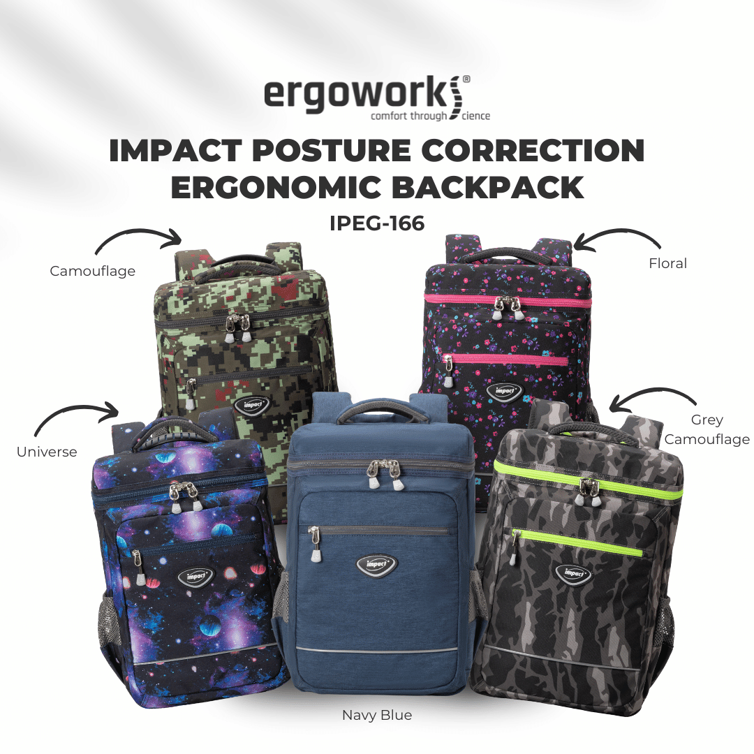 Impact School Bag Impact Posture Correction Ergonomic Backpack, IPEG-166 Ergoworks