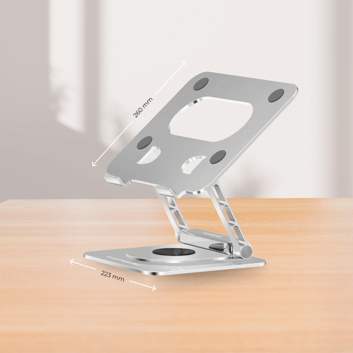 Ergoworks Laptop Stand Silver Laptop Stand 360º with Magnetic PD 100W 5-in-1 USB Adapter Ergoworks