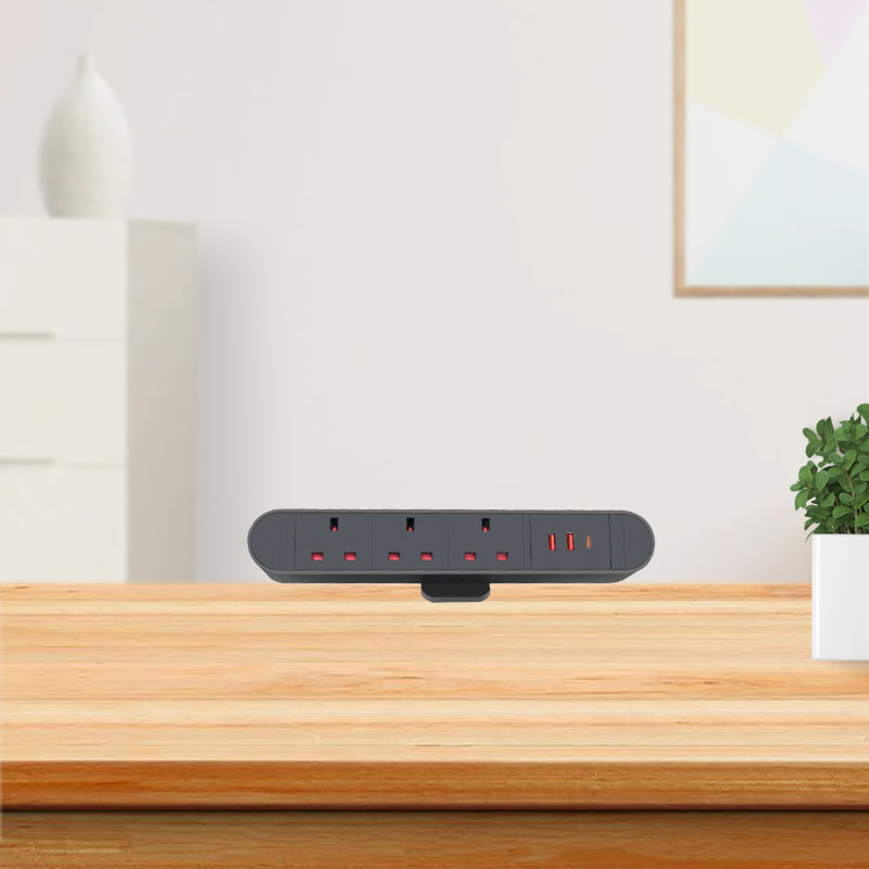 Desk Edge Clamp Power Socket