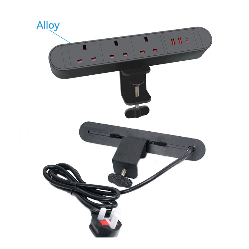 Desk Edge Clamp Power Socket