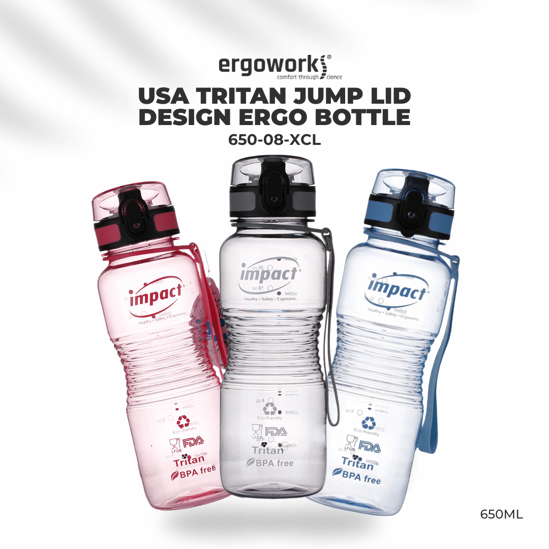 USA Tritan Jump Lid Design Ergo Bottle, 650ML