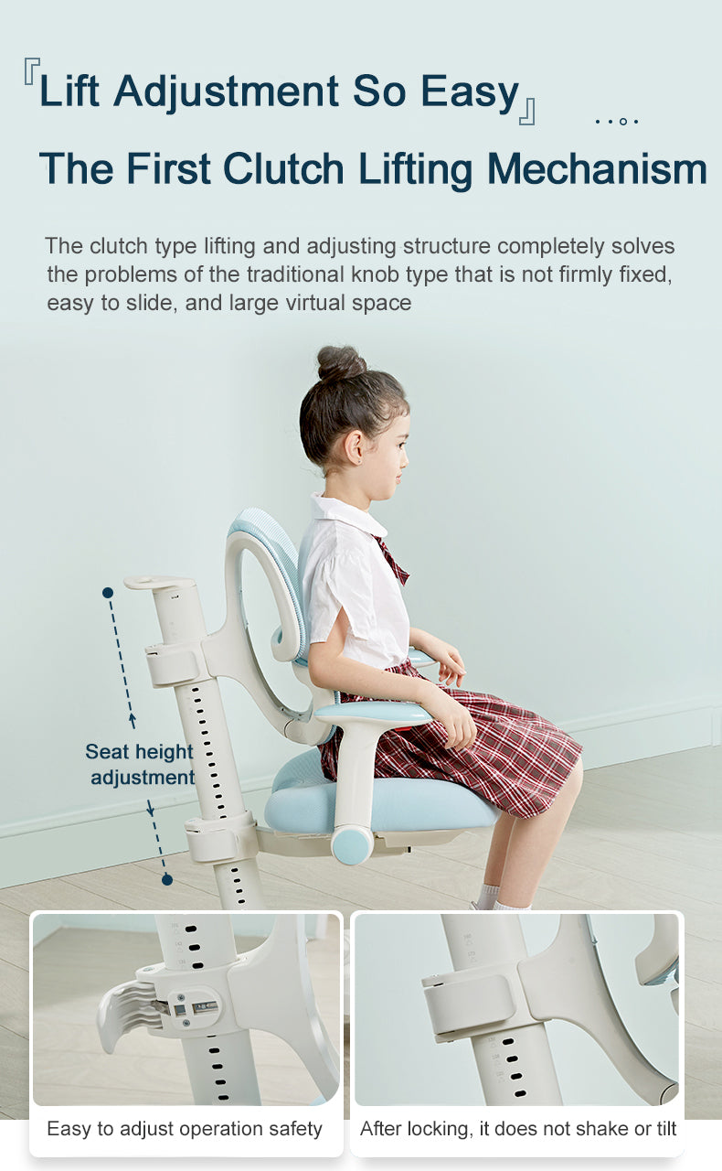 IMPACT Kids Ergonomic Chair With Arm Rest, Grey