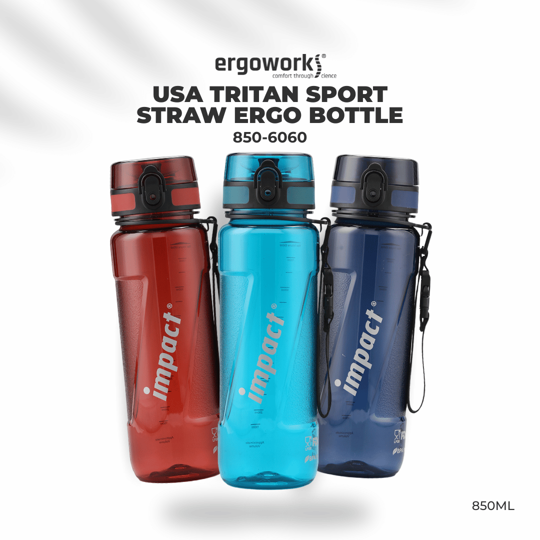 Water Bottle Water Bottles USA Tritan Jump Lid Ergo Bottle, 850ML Ergoworks