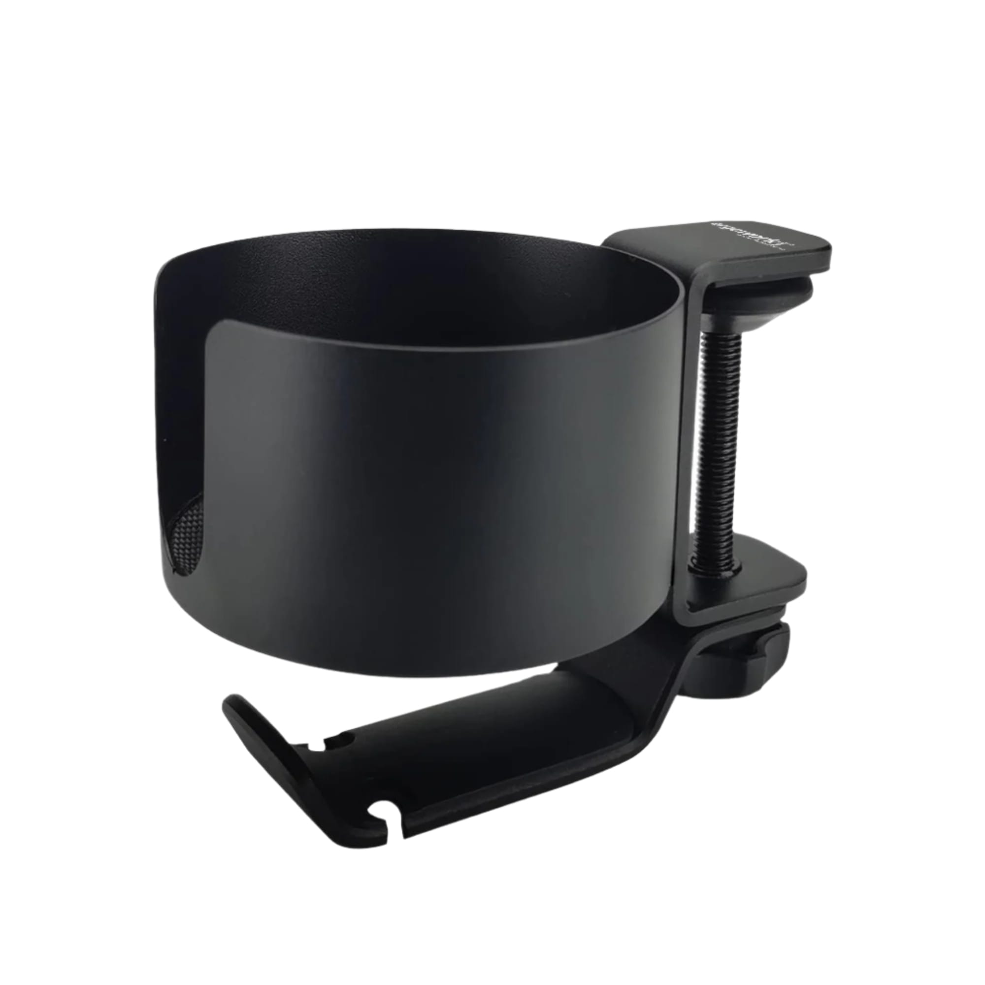 Ergoworks Desk Organizer Black Desk Clamp Cup Holder with Rotable Headphone Hanger Ergoworks