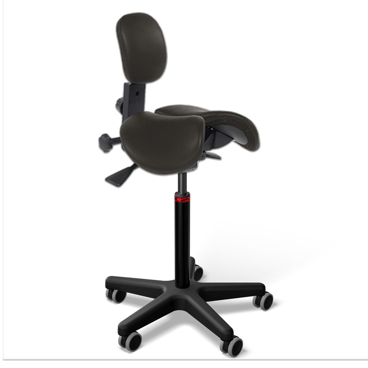 [SALE] SALLI CHINSS-BK Saddle Chair, Genuine Leather (CLEARANCE)