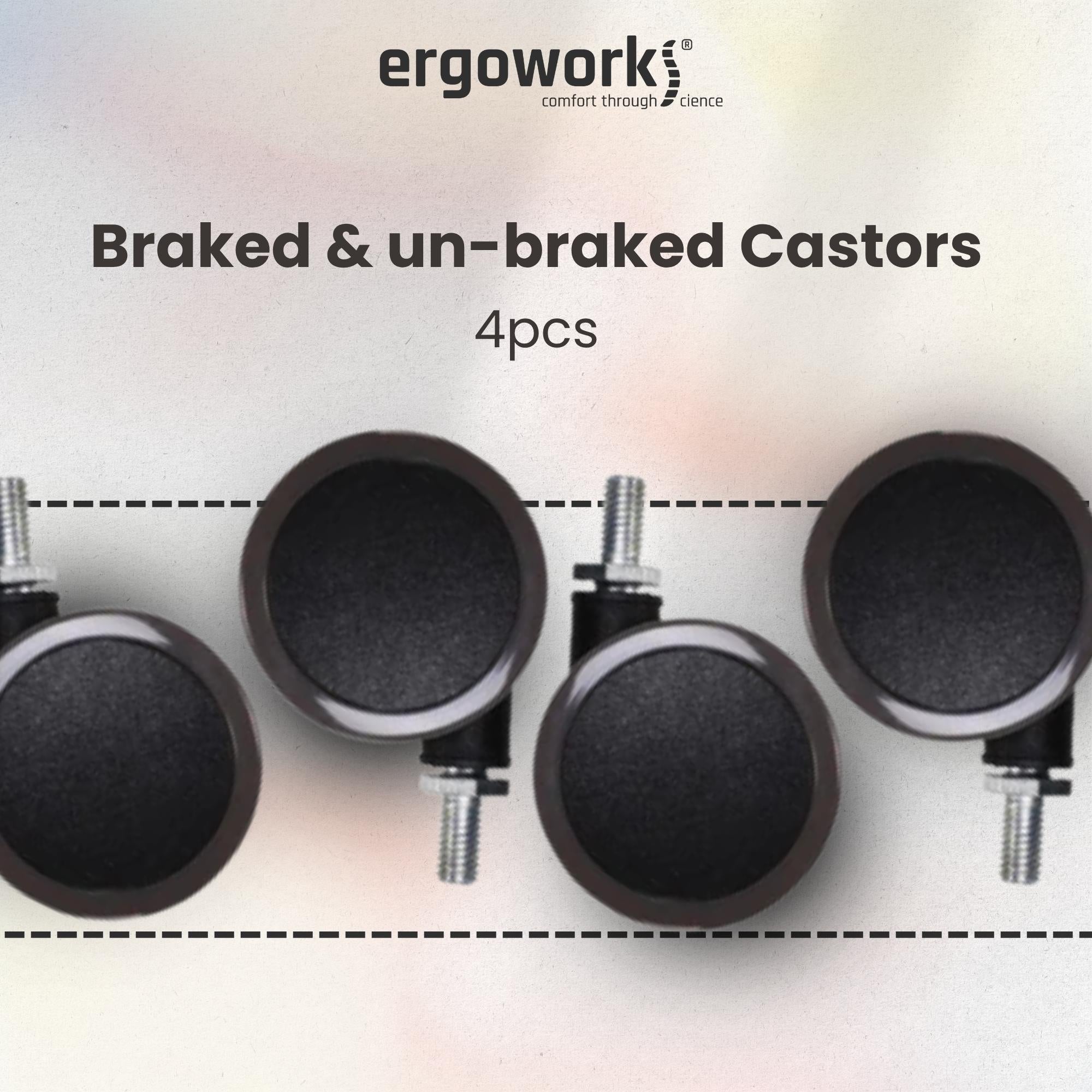 Swivel Castor With Brake (4 Castors Set)
