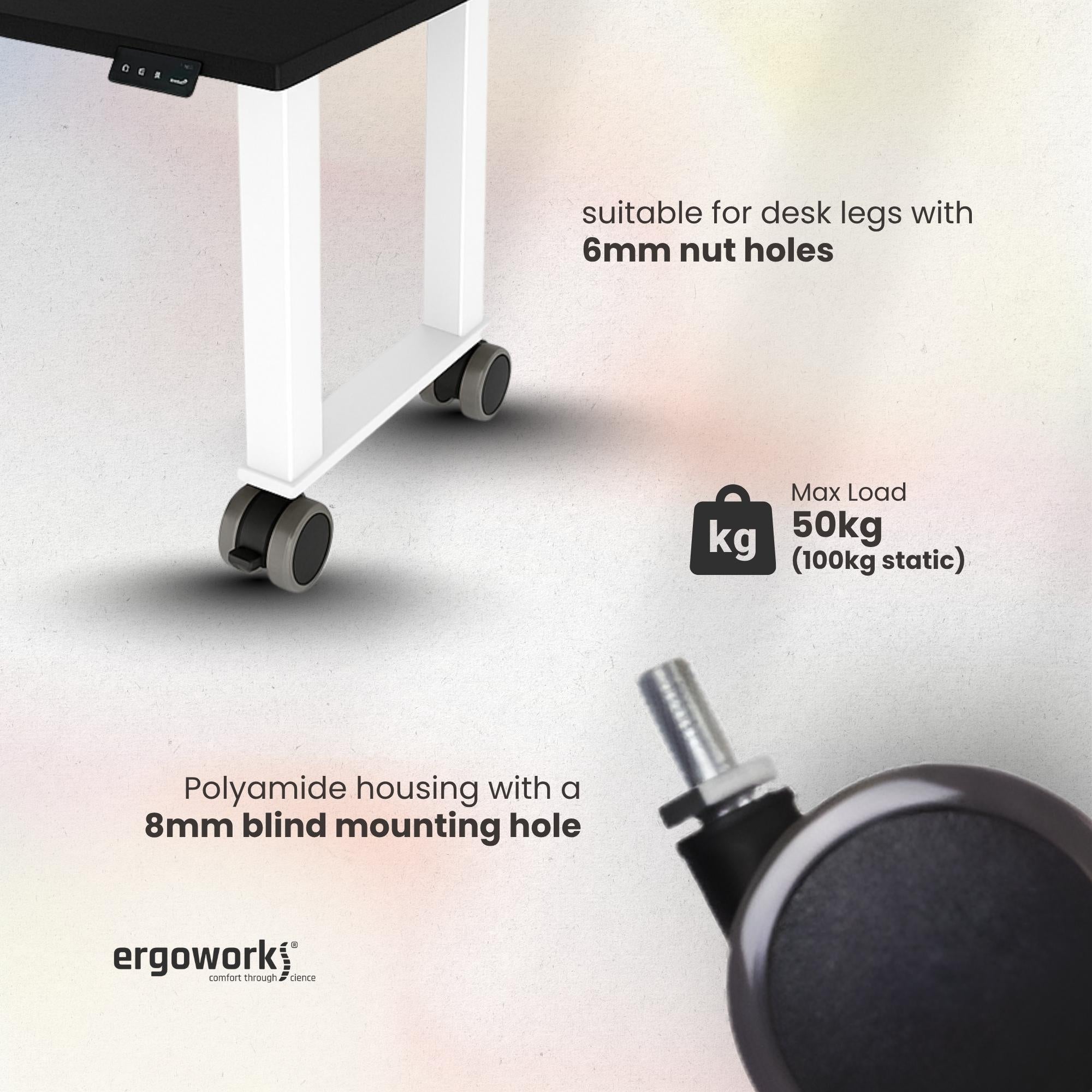 Swivel Castor With Brake (4 Castors Set)
