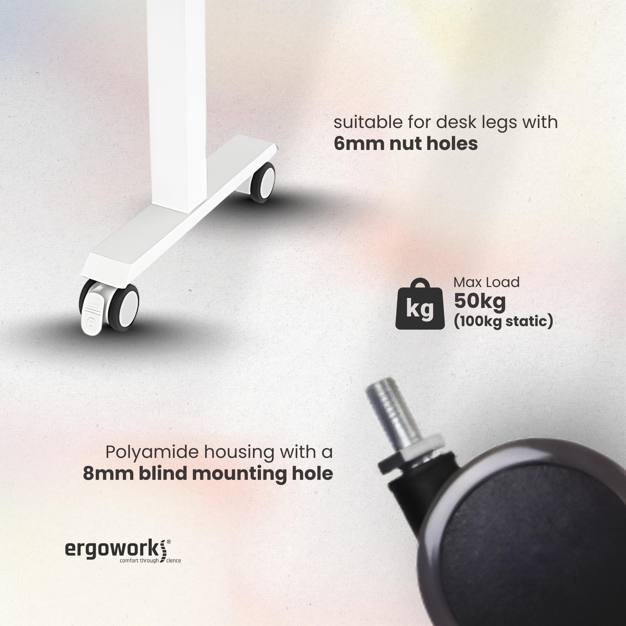 Swivel Castor With Brake (6 Castors Set)