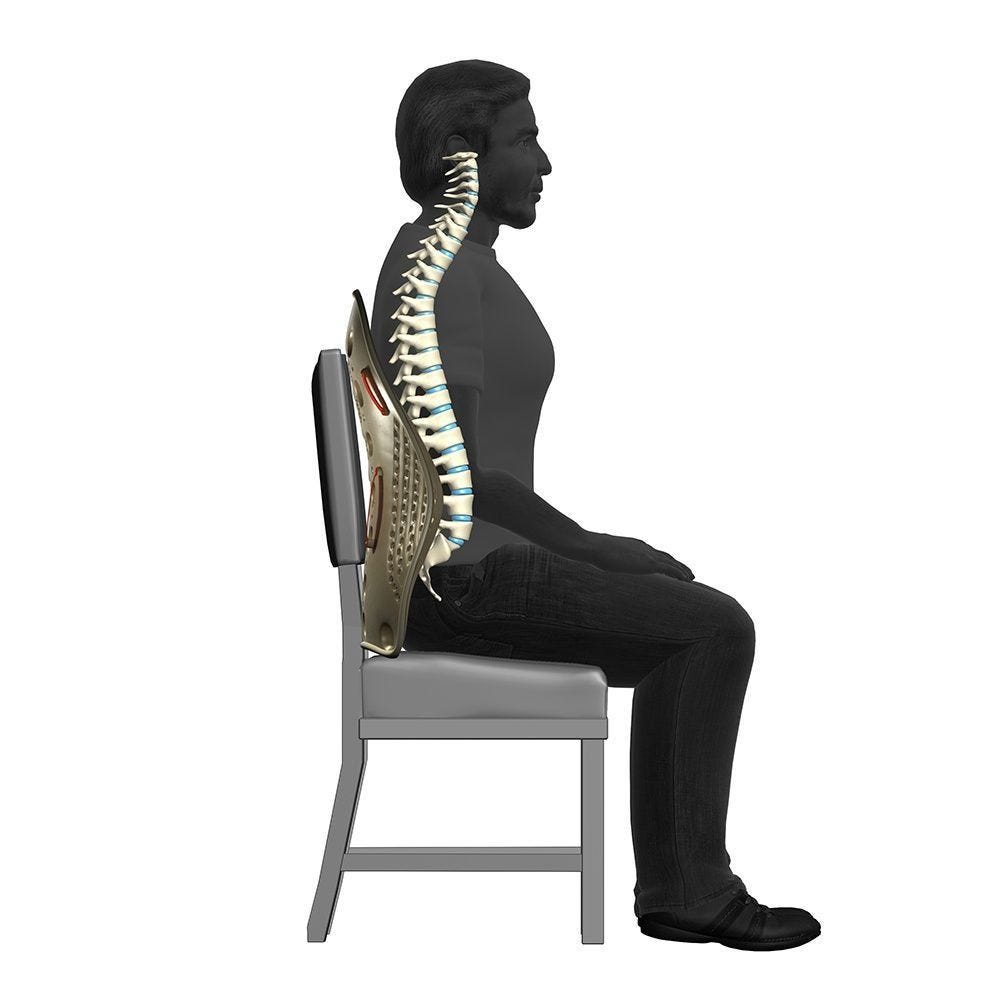 Office Chair with Back Support | DR HO'S_HO-PBR-V2_ PREFECT BACK REST W SEAT PAD (BLACK)