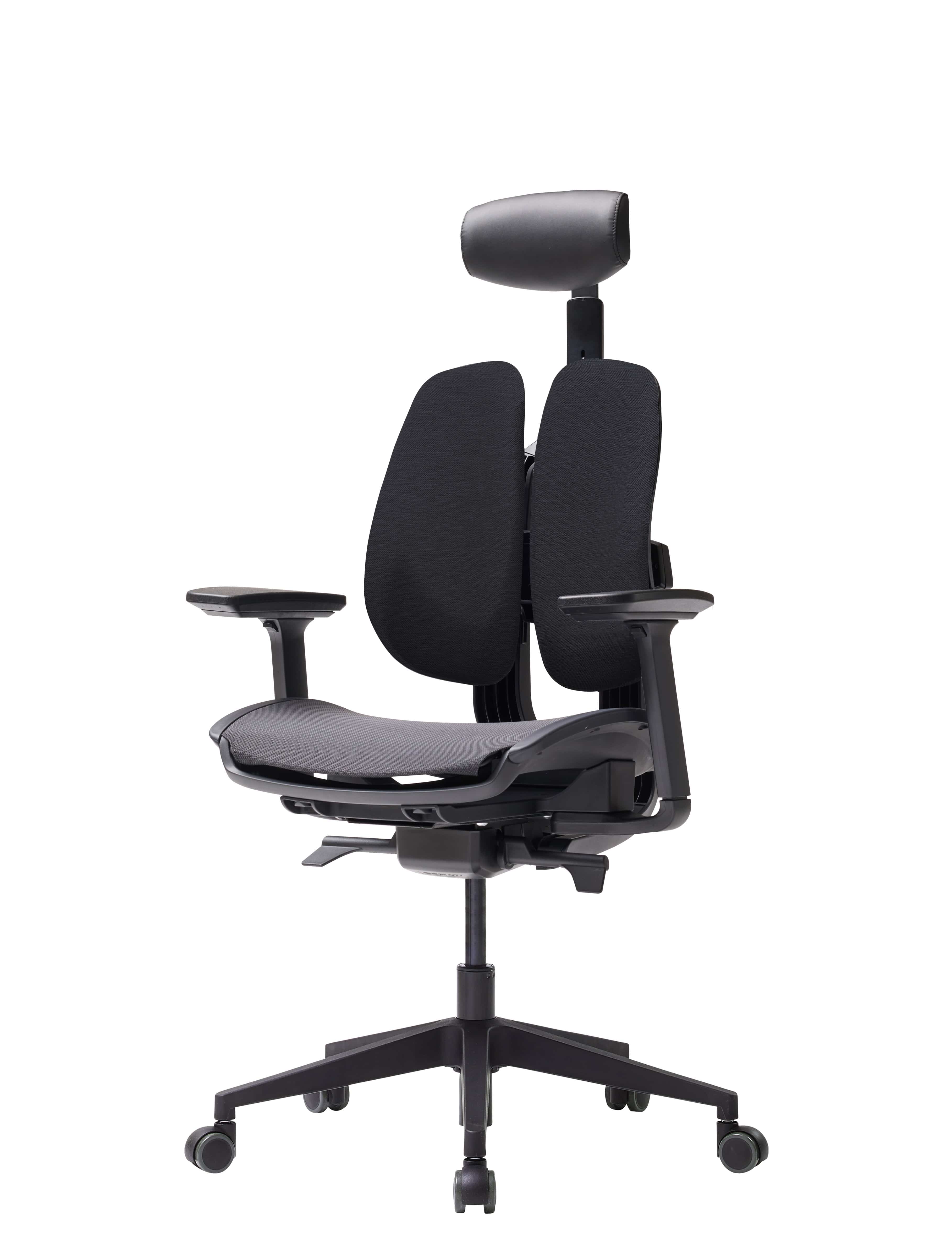DUOREST Office Chairs Ash Black D2 Dual Comfort Chair DX2 Series Ergoworks
