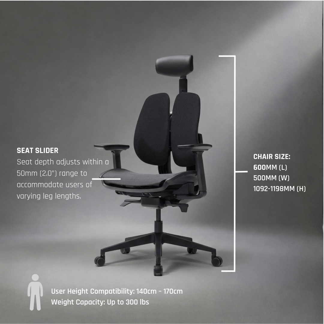 DUOREST Office Chairs D2 Dual Comfort Chair DX2 Series Ergoworks