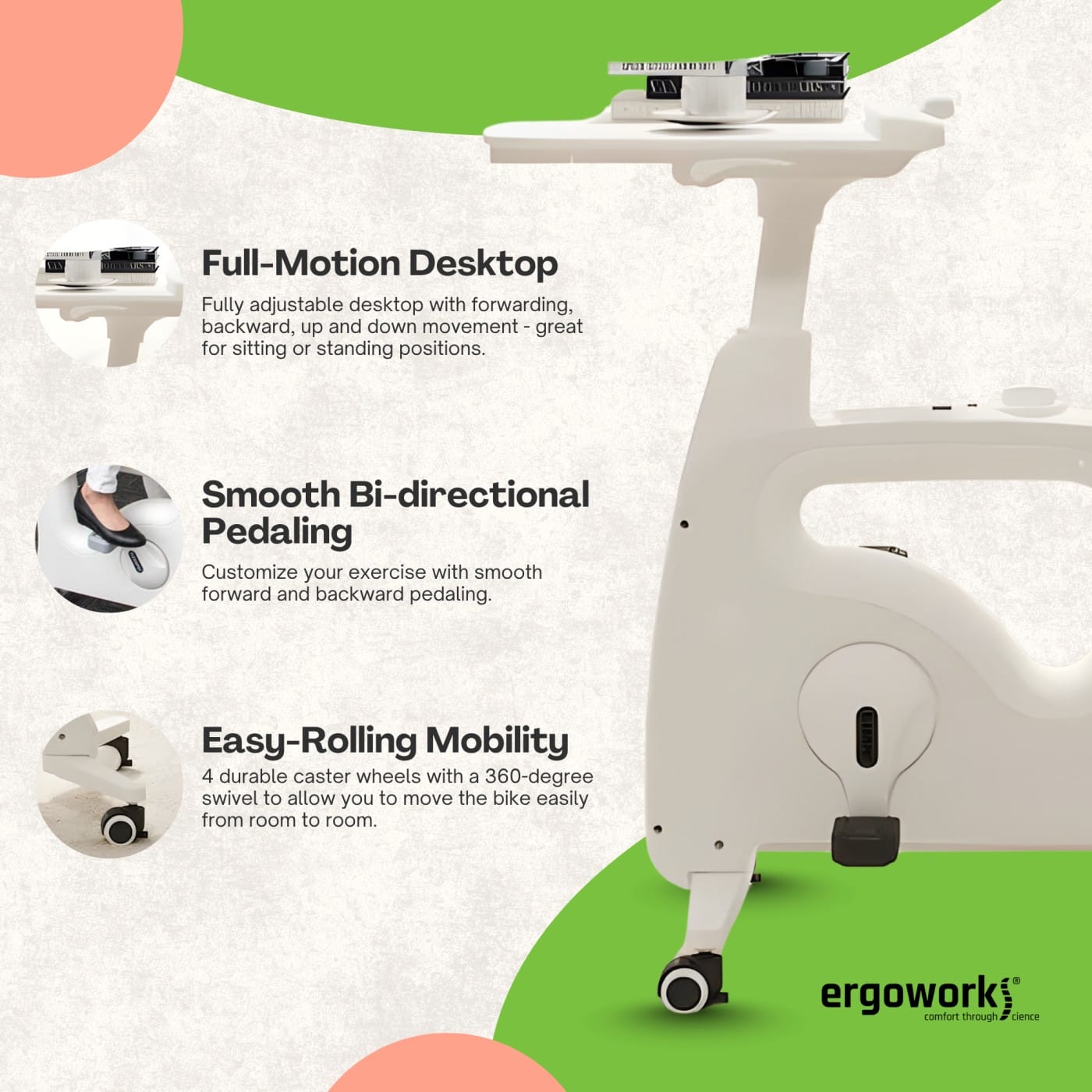 Ergoworks POS Desk Bike All-In-One Desk Bike Ergoworks