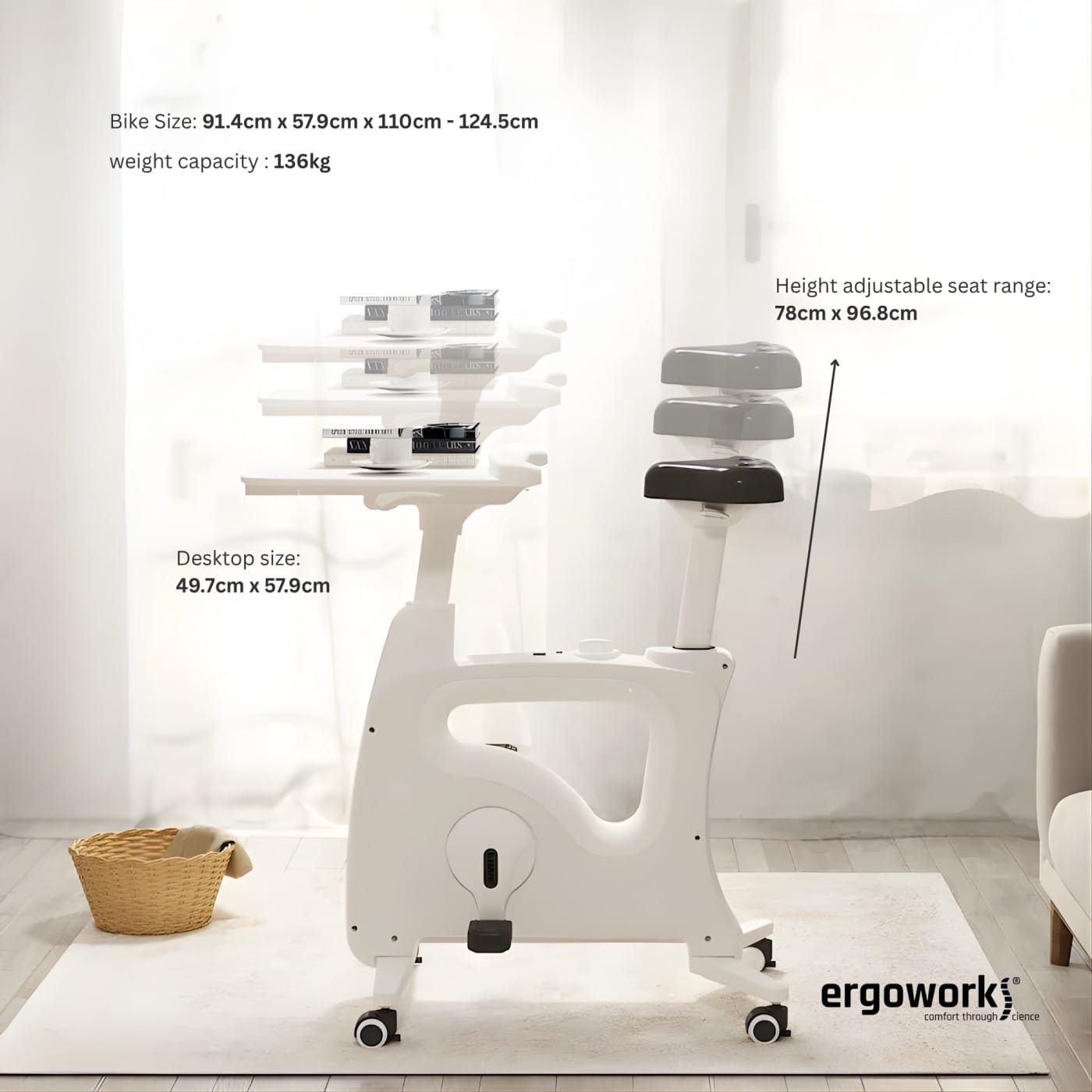 Ergoworks POS Desk Bike All-In-One Desk Bike Ergoworks