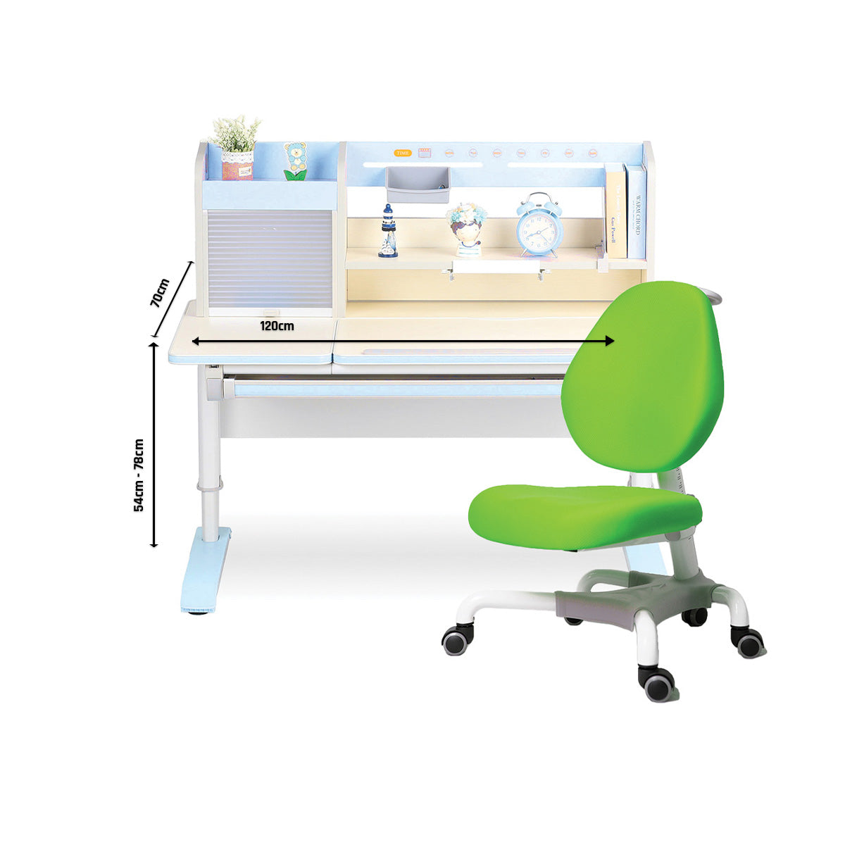 Impact Ergo-Growing Study Desk And Chair Set 1200mm x 700mm, IM-D12L1200V2-PK