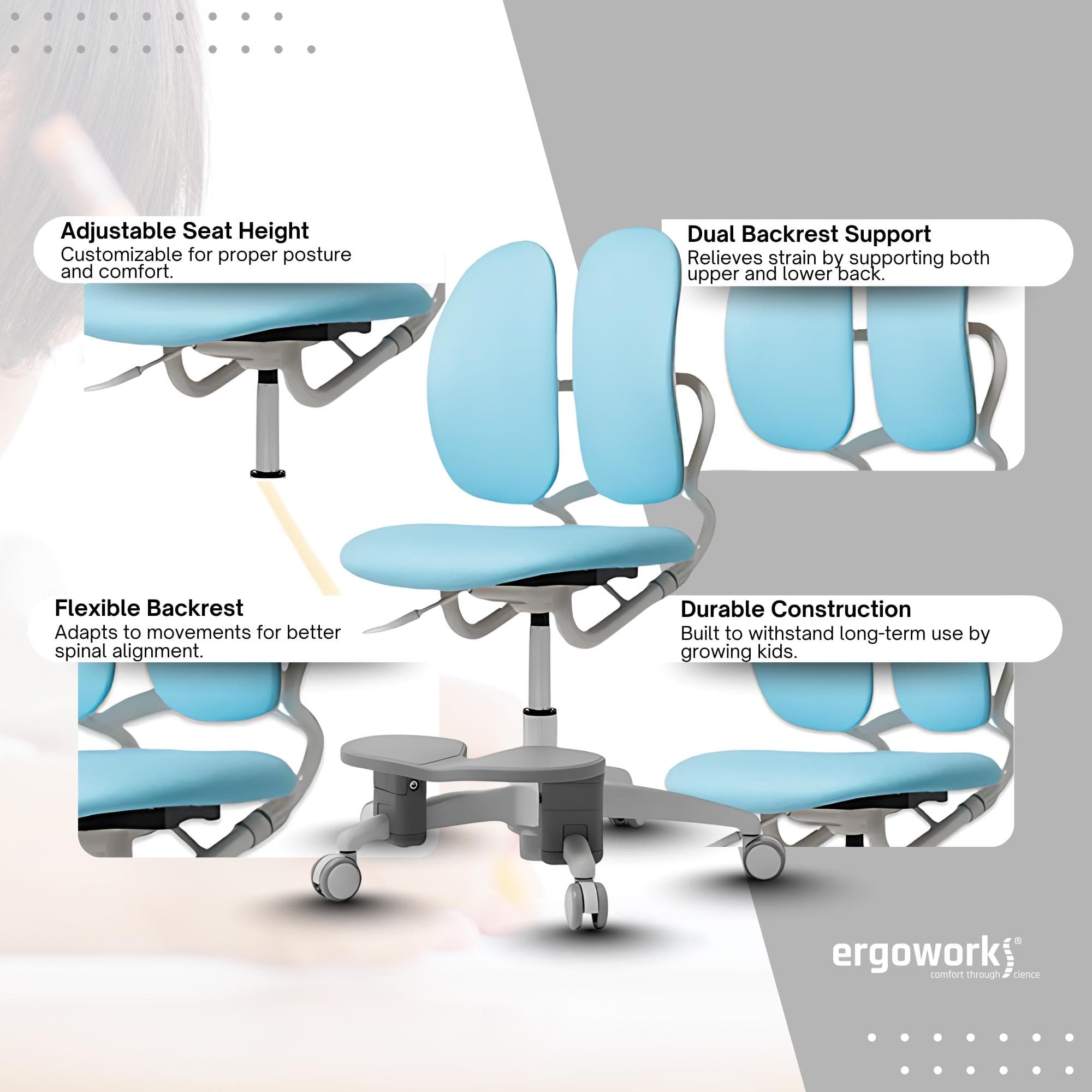 DUOREST Junior Chair Kids Ergonomic Duorest Study Chair Ergoworks