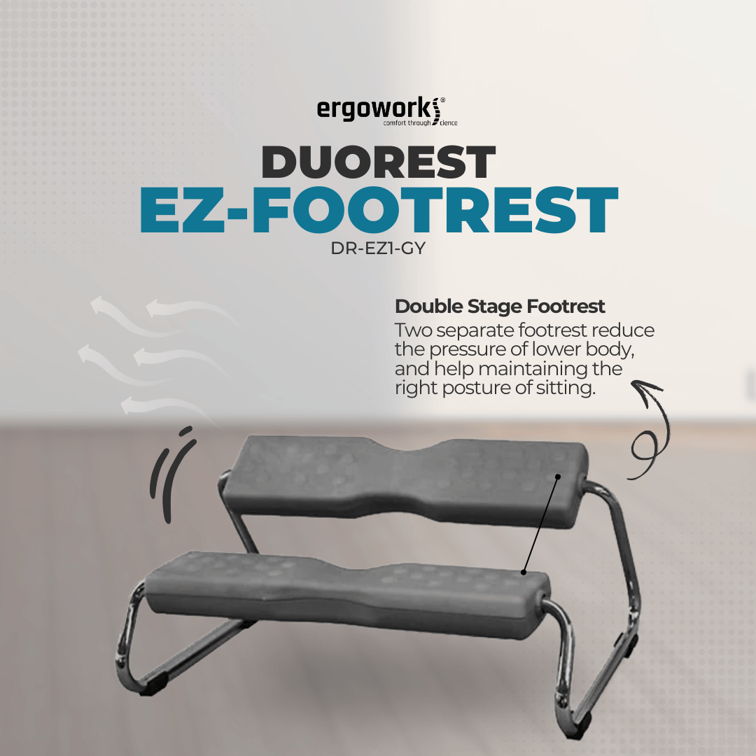 Duorest Accessory Footrest DUOREST DR-EZ1-GY Idea Collection EZ-Footrest Ergoworks