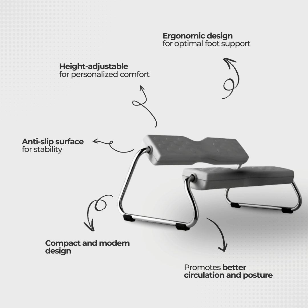 Duorest Accessory Footrest DUOREST DR-EZ1-GY Idea Collection EZ-Footrest Ergoworks