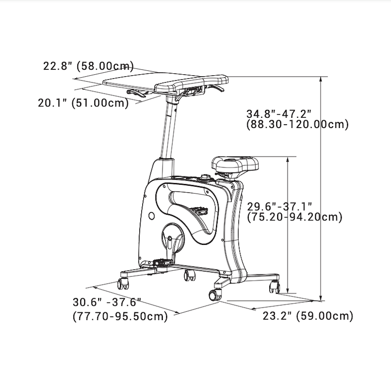 Ergoworks POS Desk Bike All-In-One Desk Bike Ergoworks