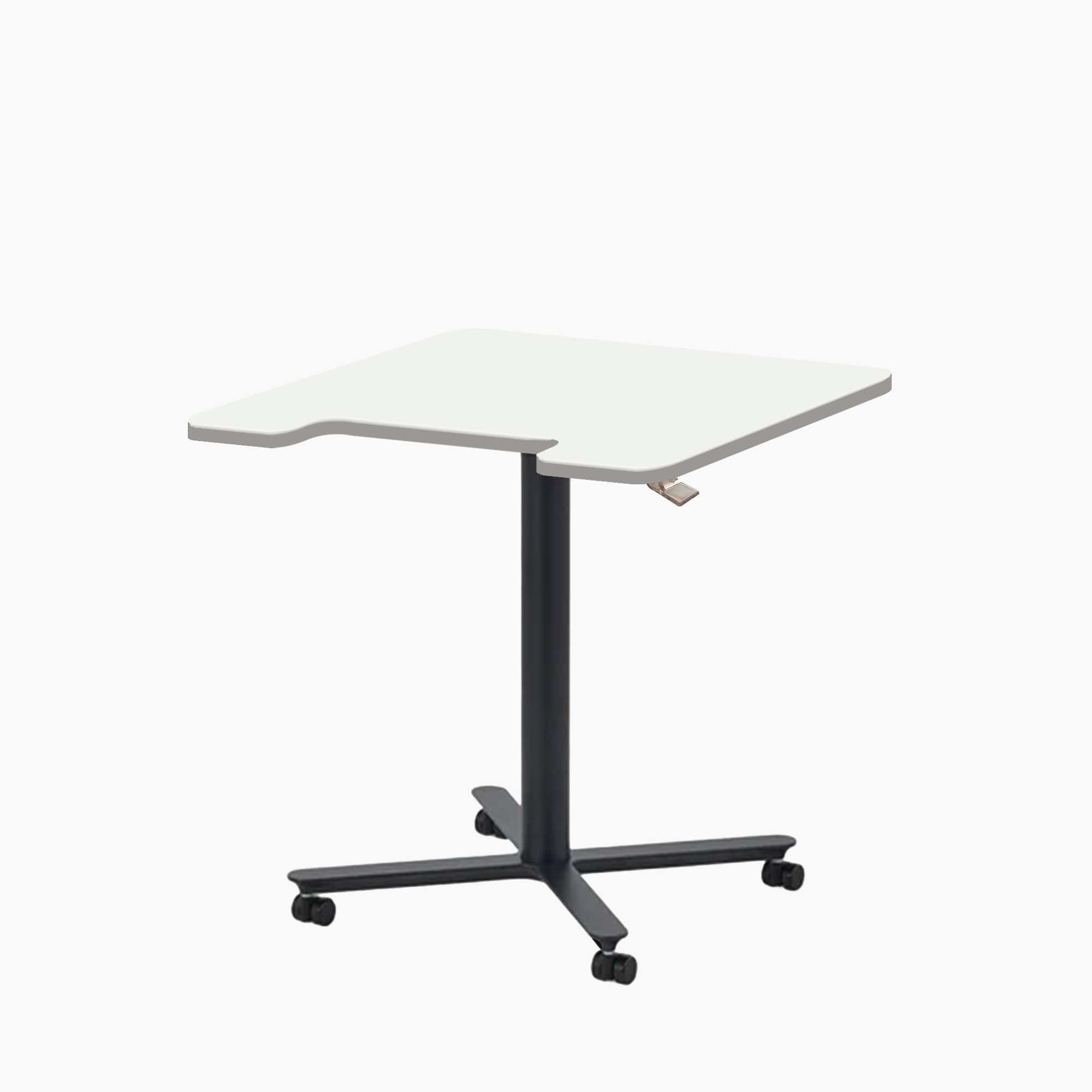 ERGOWORKS Mobile Single Pole Pneumatic Adjustable Desk Ergoworks