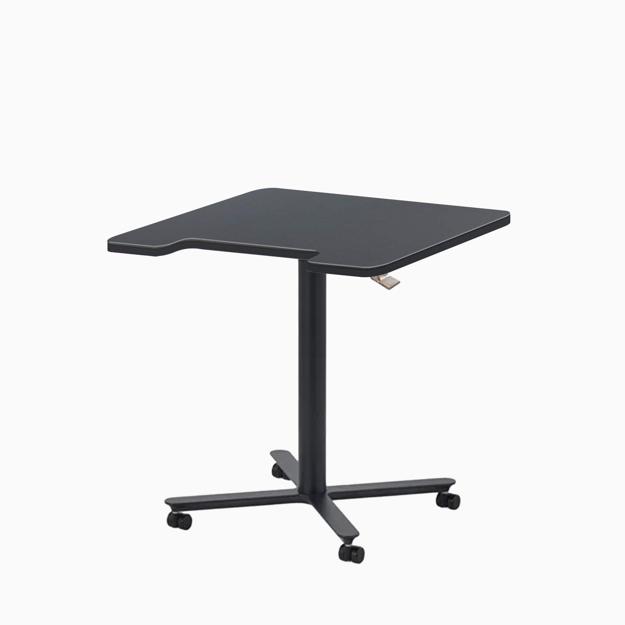 ERGOWORKS Mobile Single Pole Pneumatic Adjustable Desk Ergoworks