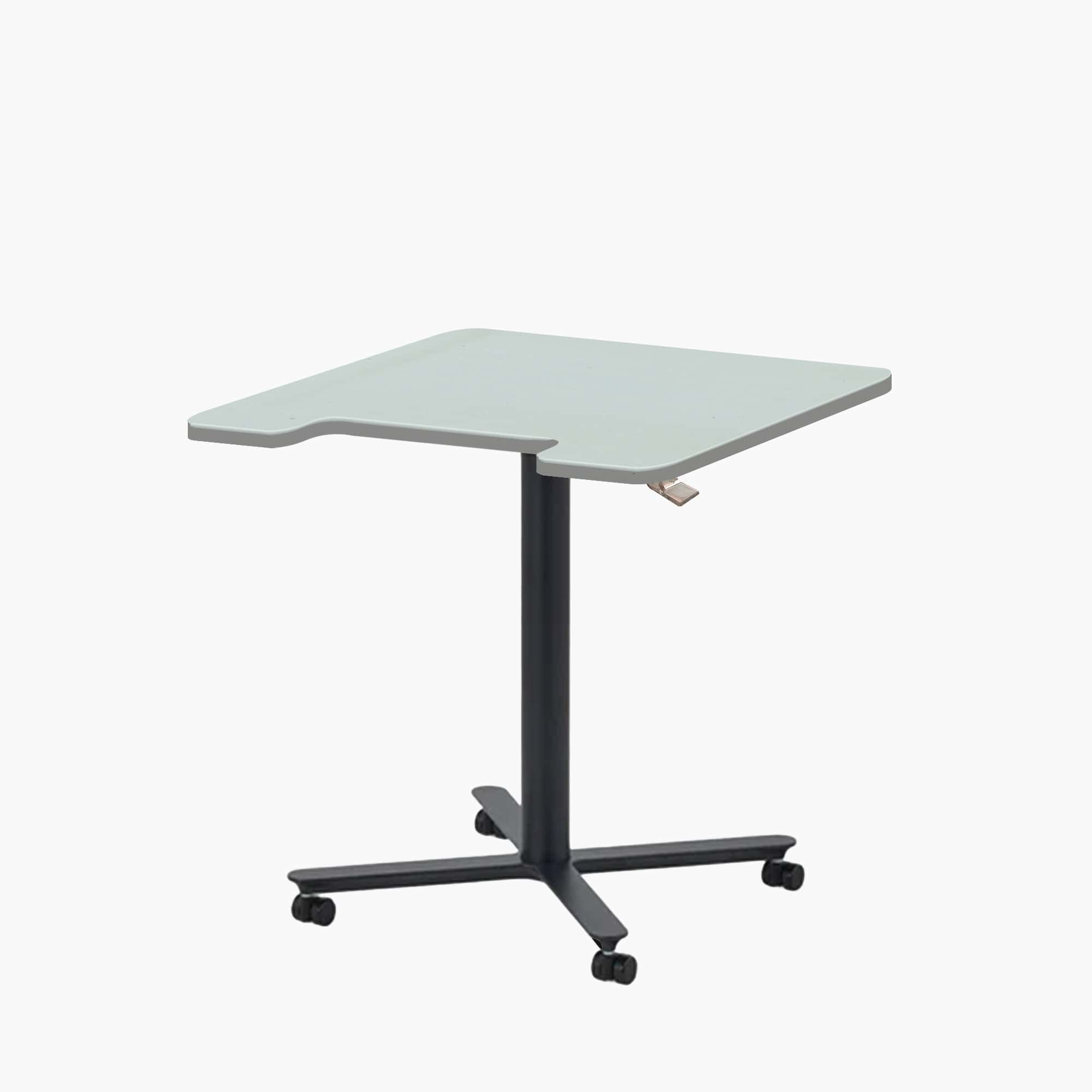 ERGOWORKS Mobile Single Pole Pneumatic Adjustable Desk Ergoworks