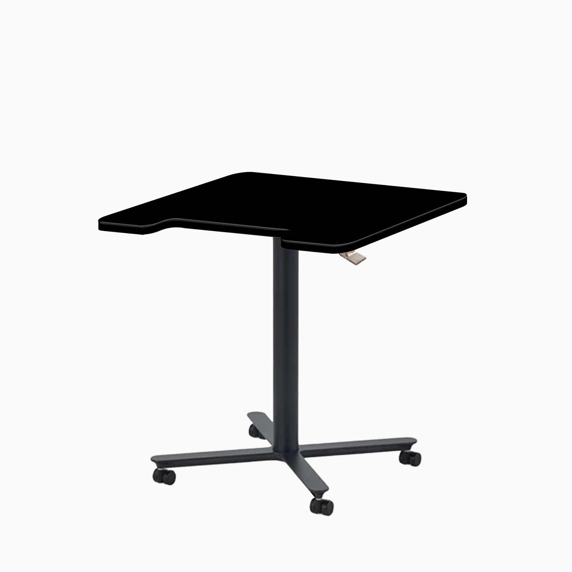 ERGOWORKS Mobile Single Pole Pneumatic Adjustable Desk Ergoworks