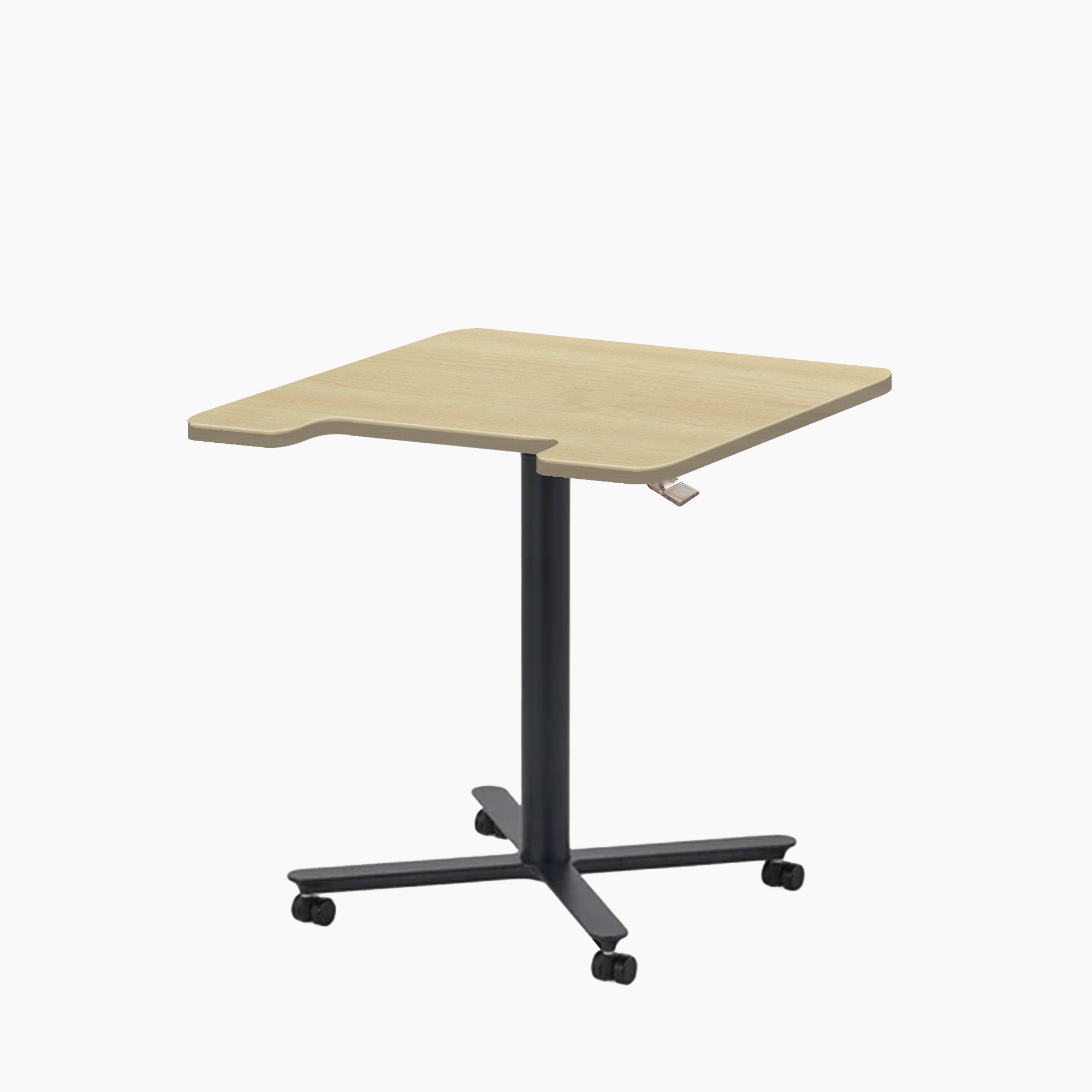 Mobile Single Pole Pneumatic Adjustable Desk ERGOWORKS