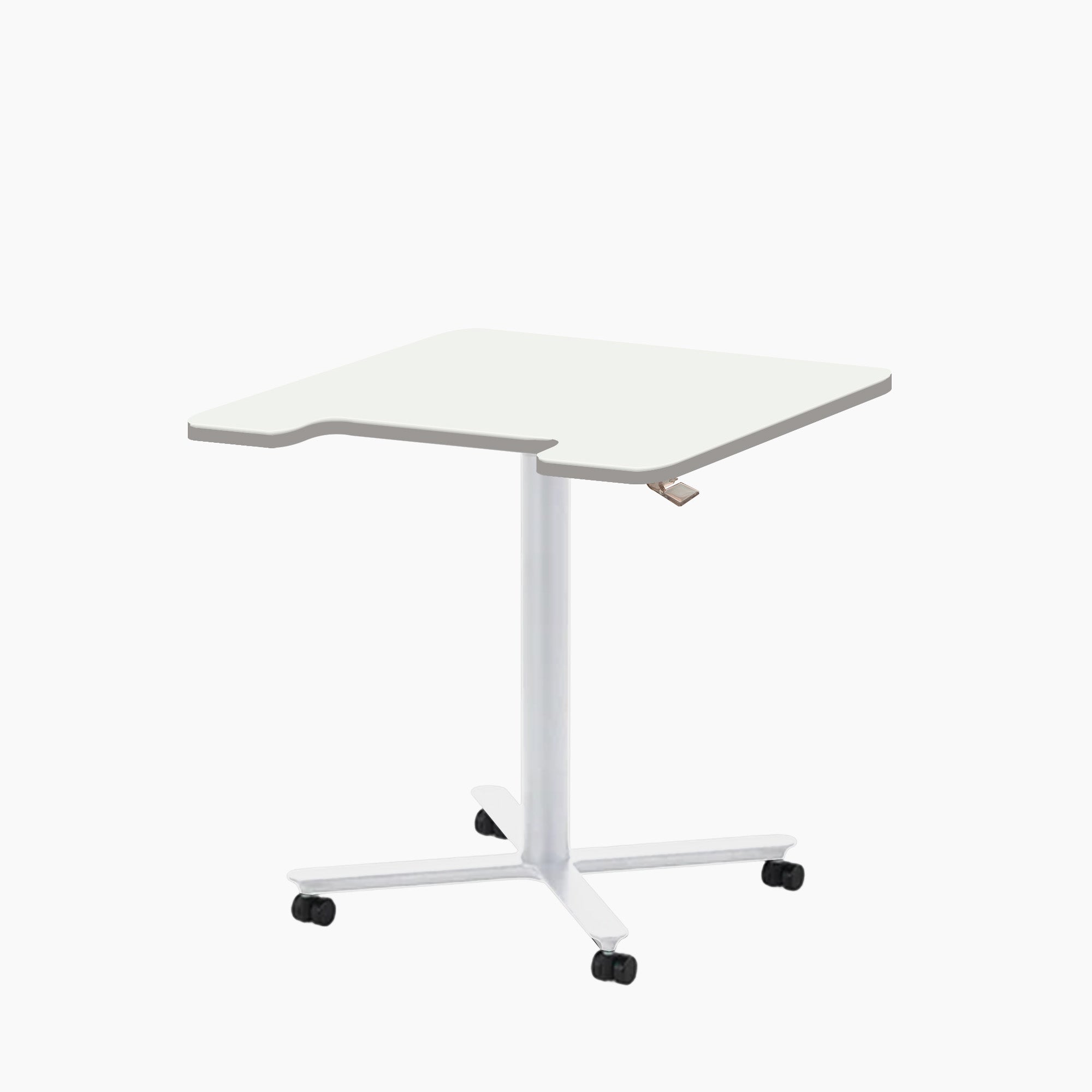 Mobile Single Pole Pneumatic Adjustable Desk ERGOWORKS