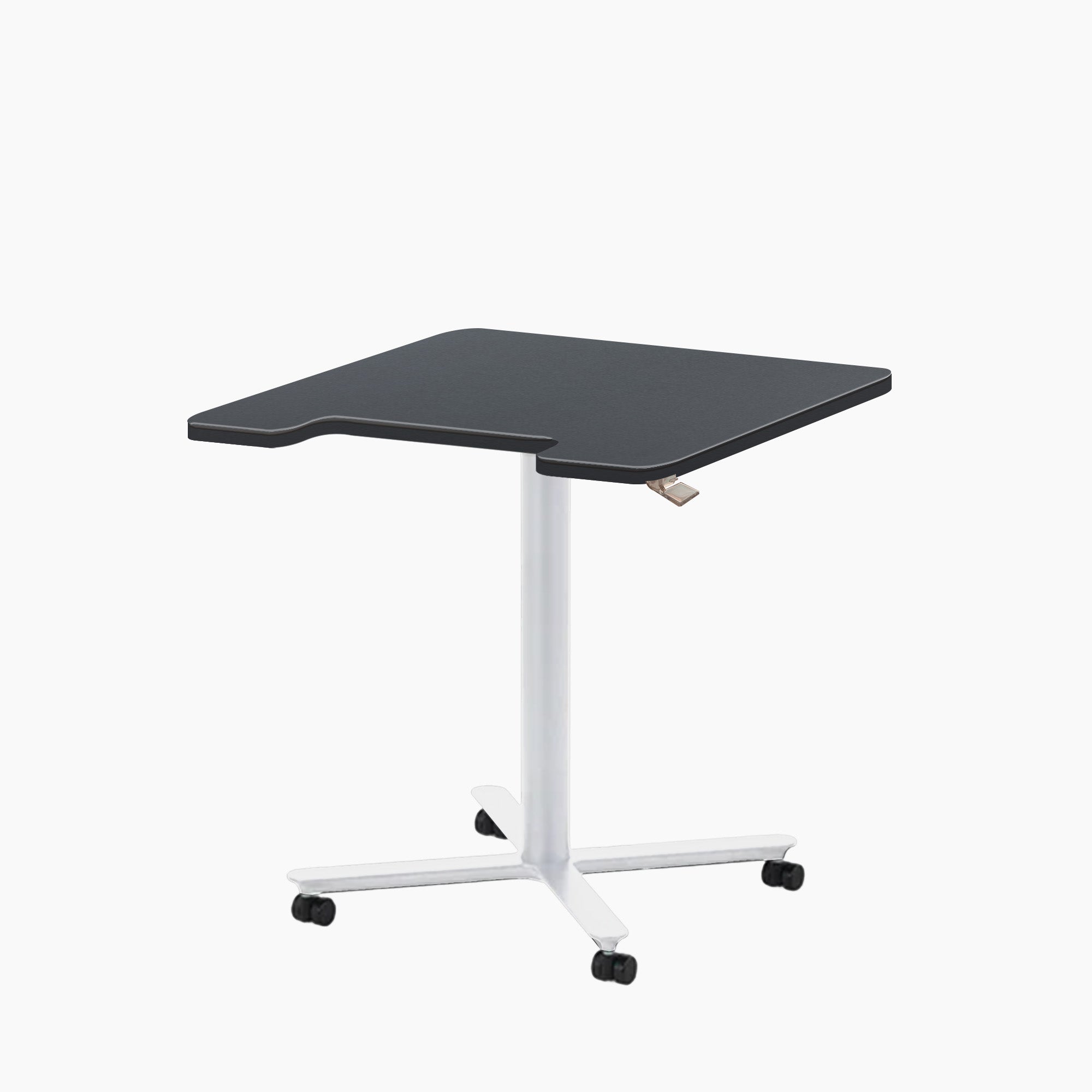Mobile Single Pole Pneumatic Adjustable Desk ERGOWORKS
