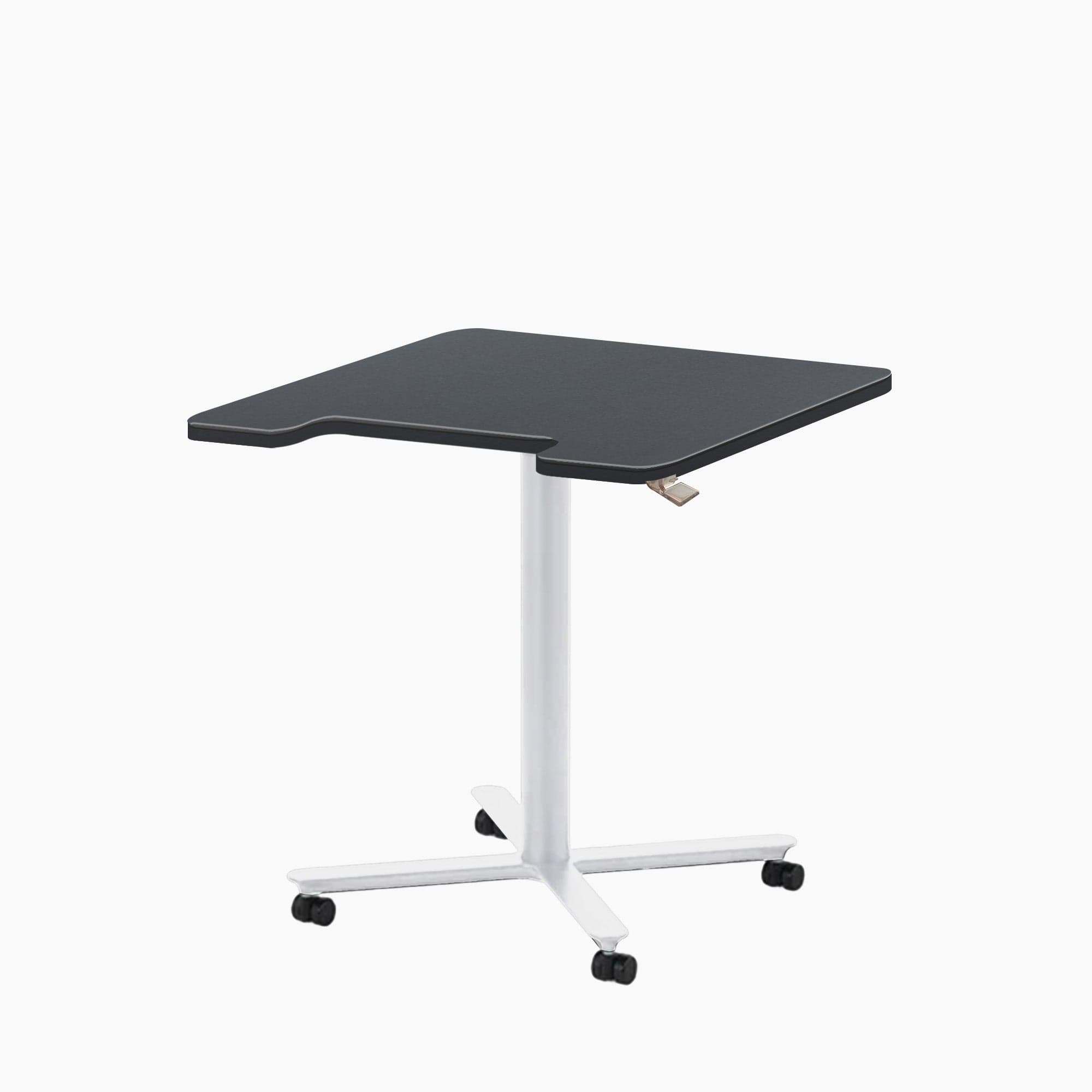 ERGOWORKS Mobile Single Pole Pneumatic Adjustable Desk Ergoworks