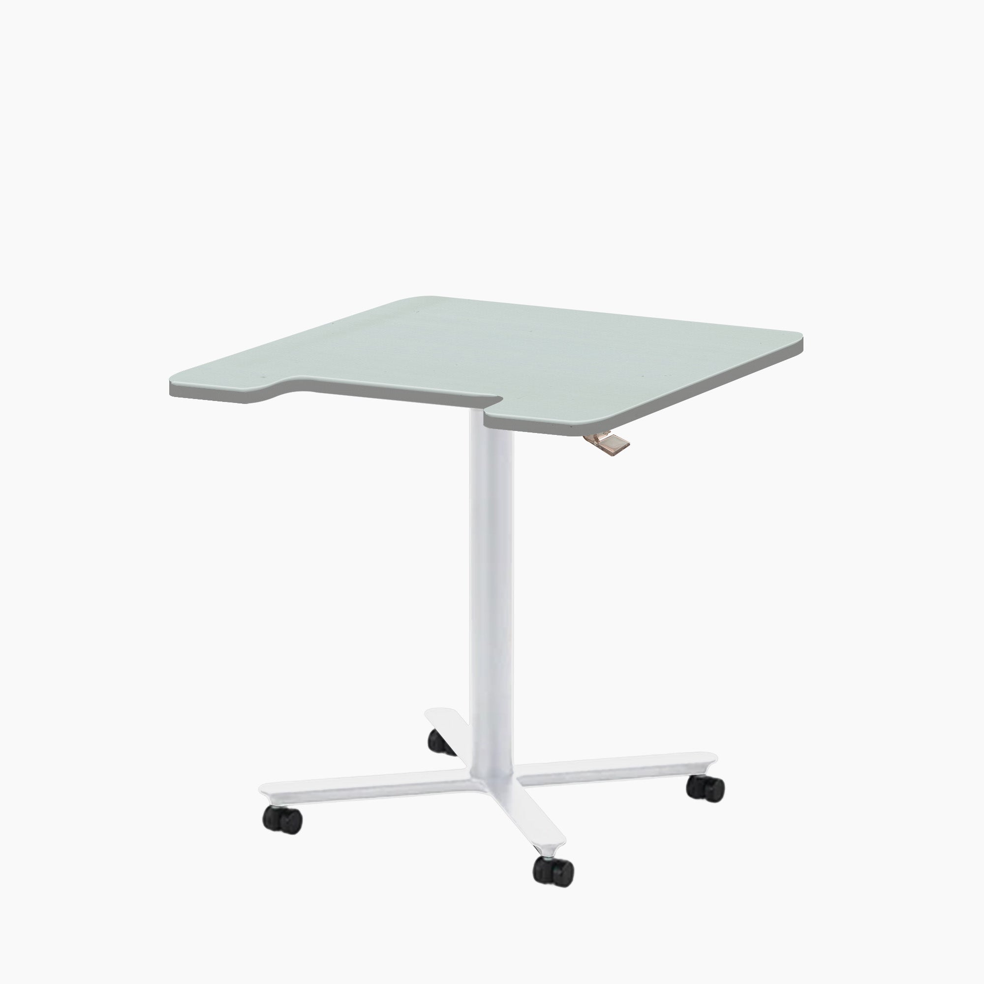 Mobile Single Pole Pneumatic Adjustable Desk ERGOWORKS