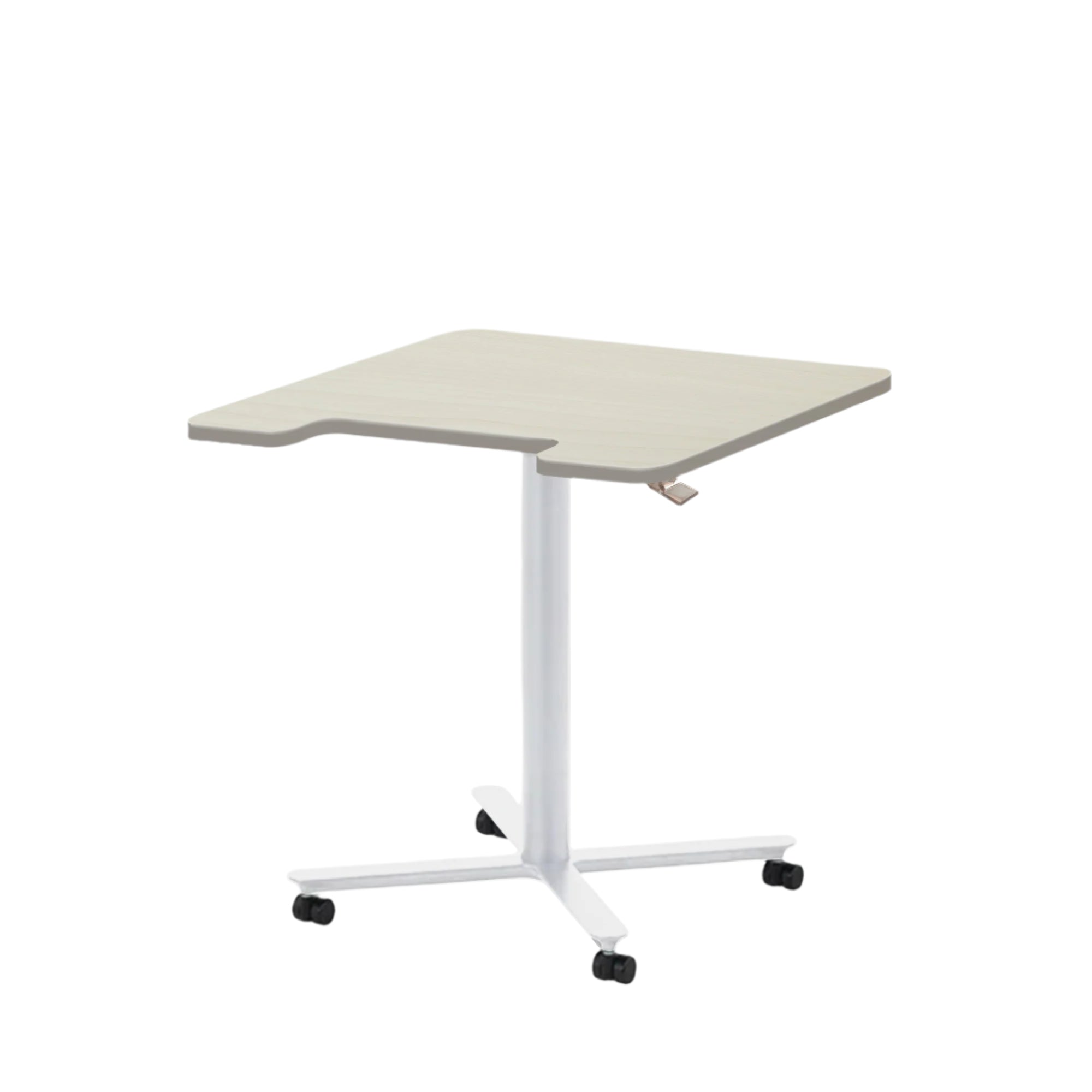 Mobile Single Pole Pneumatic Adjustable Desk ERGOWORKS