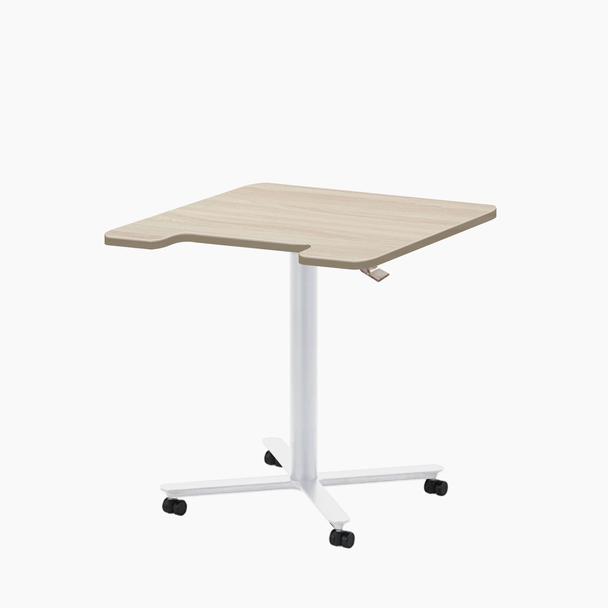 Mobile Single Pole Pneumatic Adjustable Desk ERGOWORKS