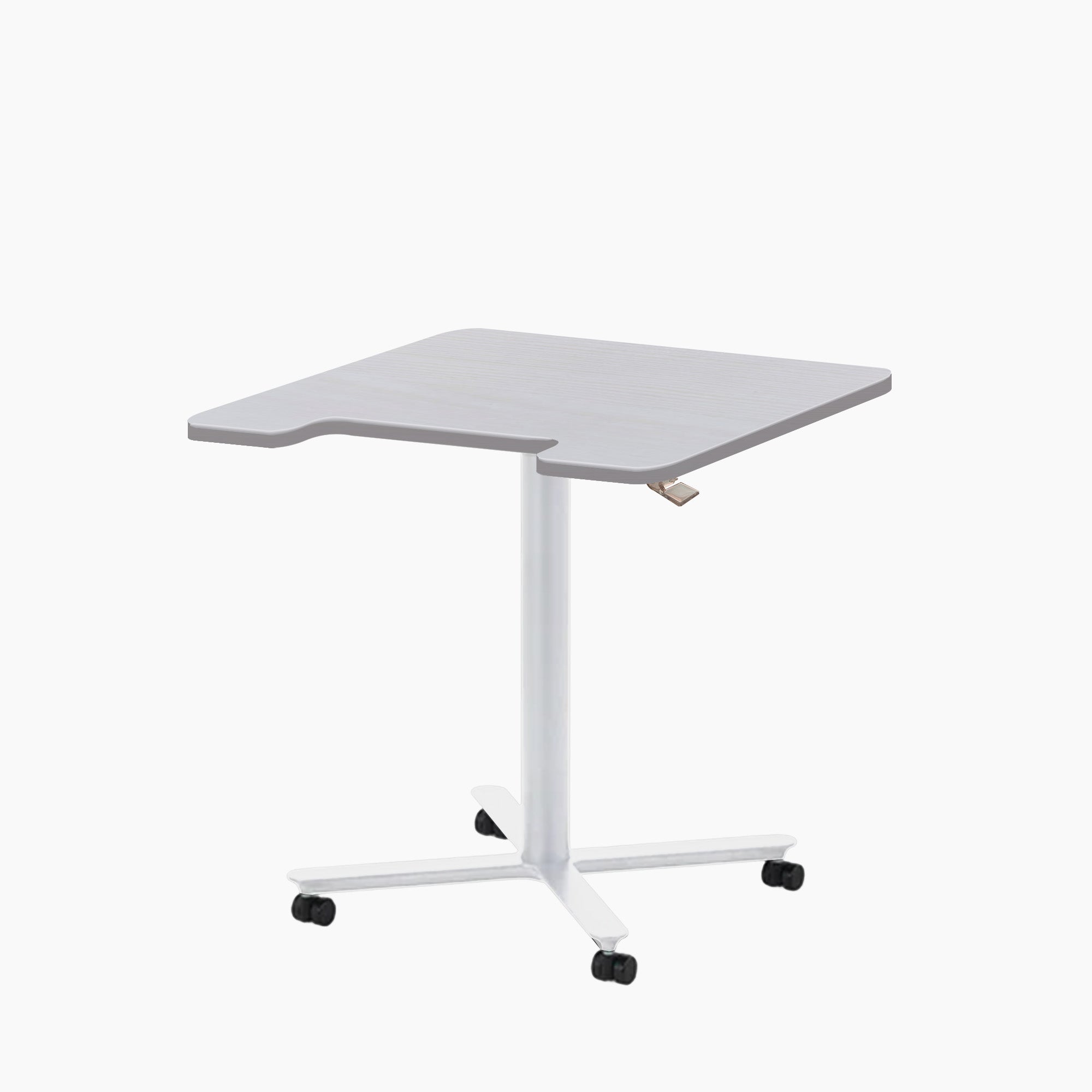 Mobile Single Pole Pneumatic Adjustable Desk ERGOWORKS