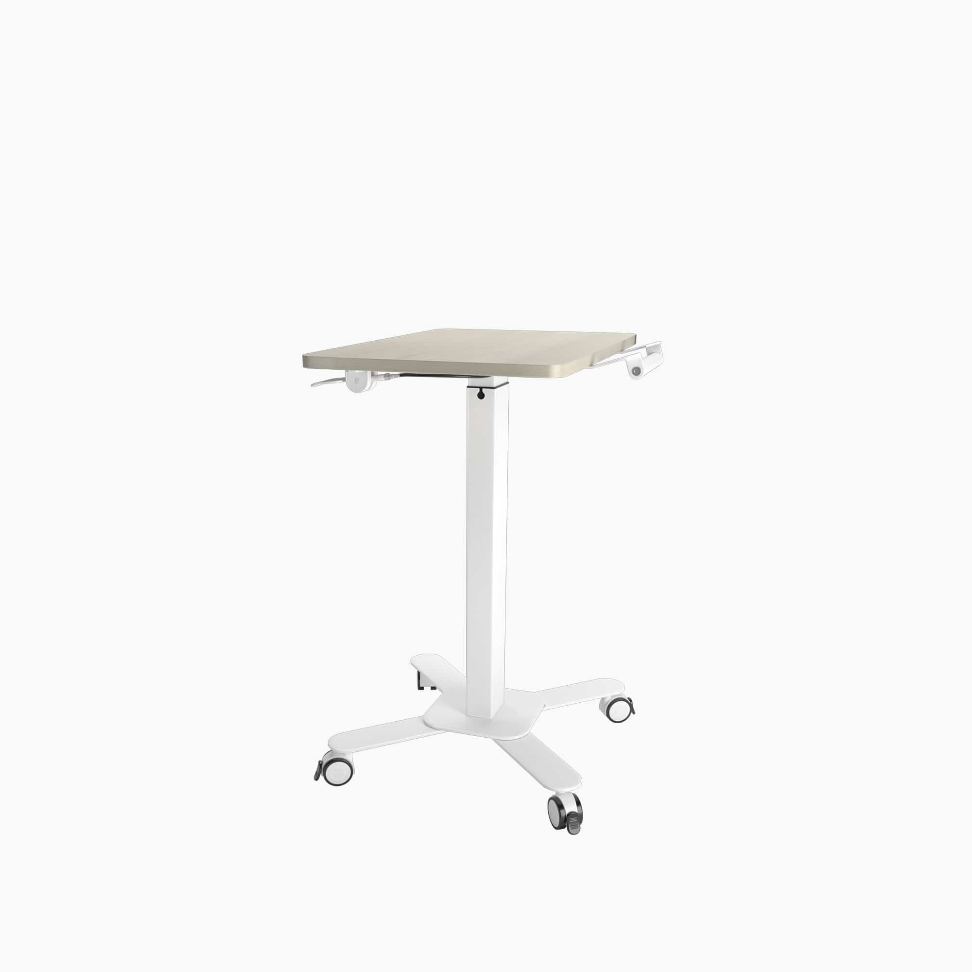 Ergoworks Mobile Single Pole Pneumatic Height Adjustable Desk Ergoworks