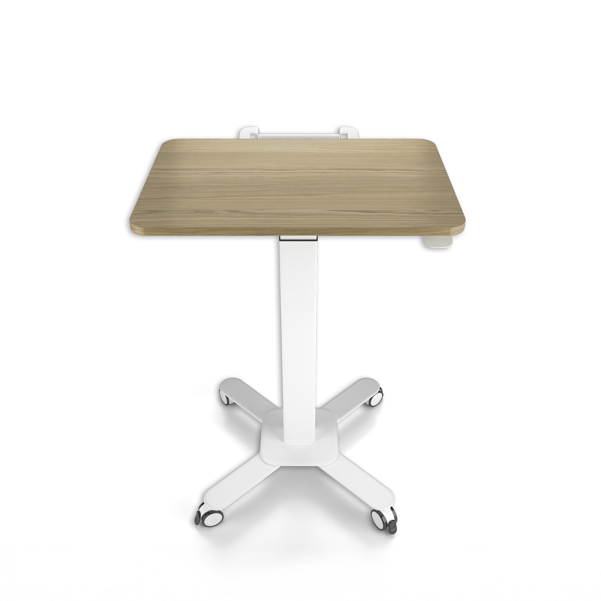 Mobile Single Pole Pneumatic Height Adjustable Desk
