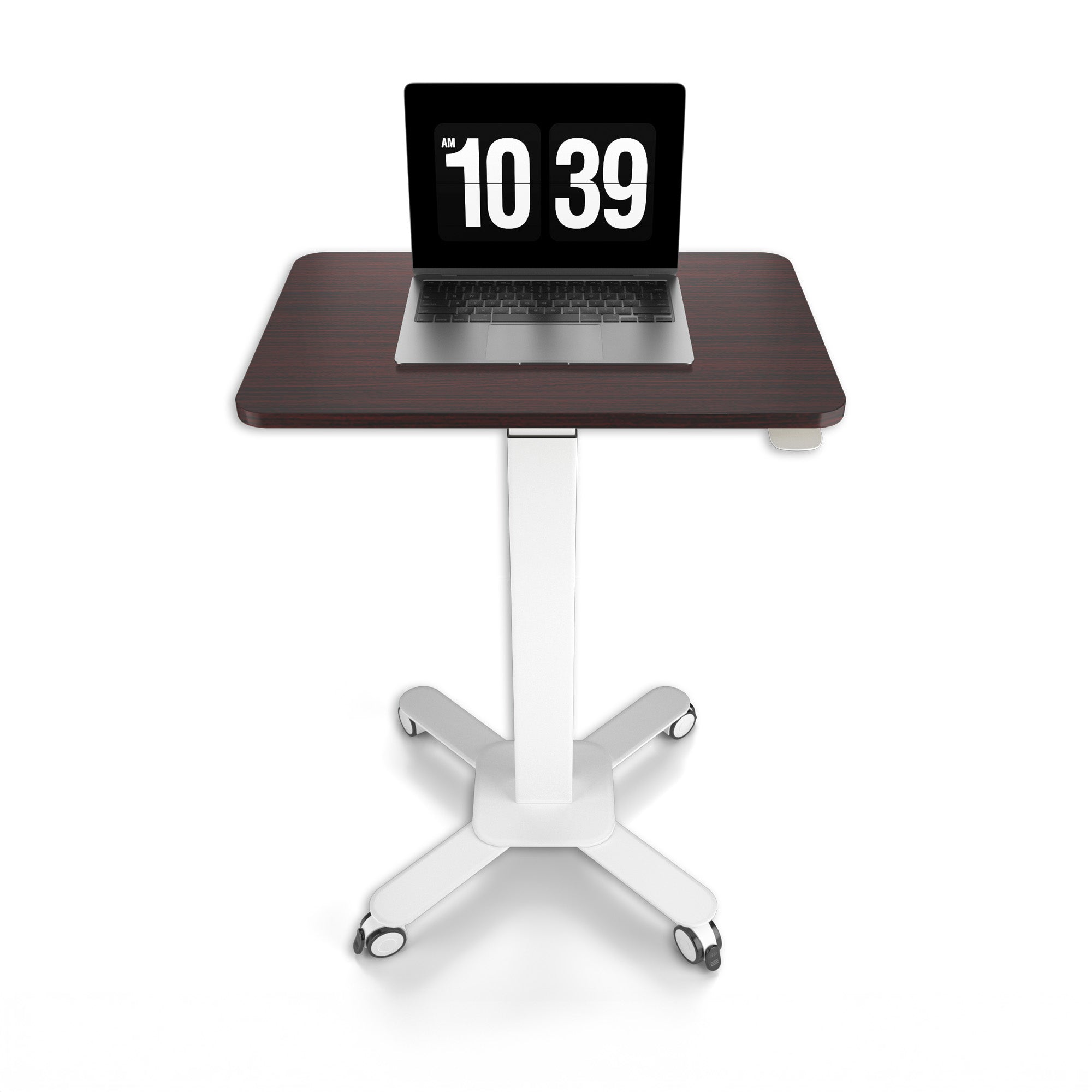 Mobile Single Pole Pneumatic Height Adjustable Desk