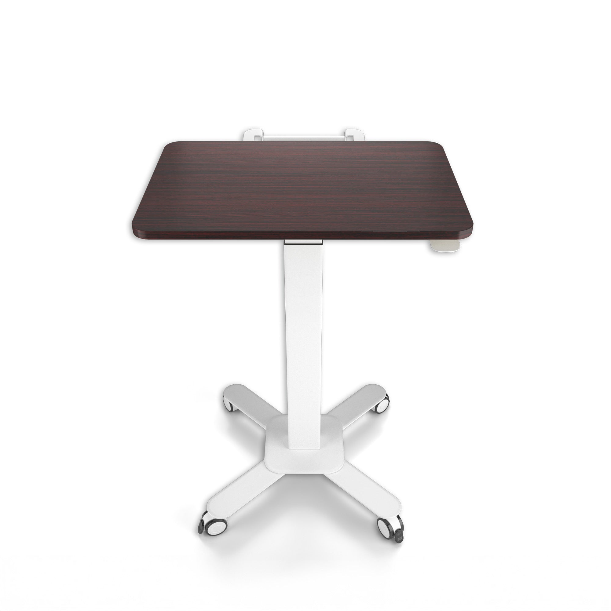 Mobile Single Pole Pneumatic Height Adjustable Desk