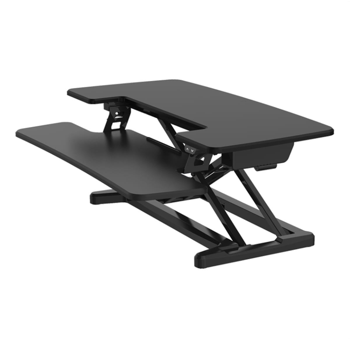Ergoworks Sit Stand Desk Converter Black Electric Sit Stand Desk Converter (M Series) Ergoworks