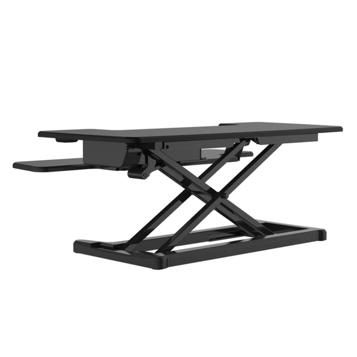 Ergoworks Sit Stand Desk Converter Black Electric Sit Stand Desk Converter (M Series) Ergoworks