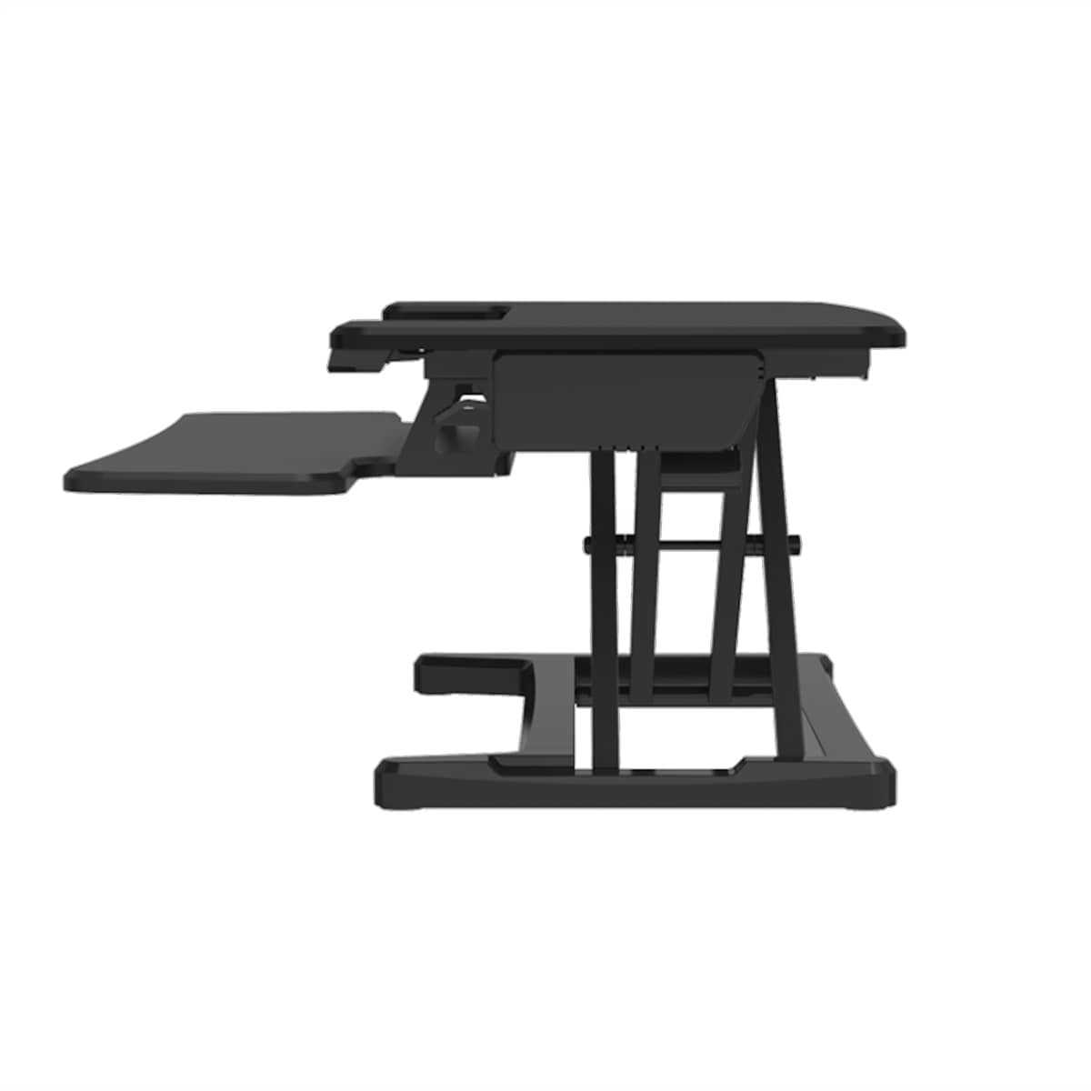 Ergoworks Sit Stand Desk Converter Black Electric Sit Stand Desk Converter (M Series) Ergoworks