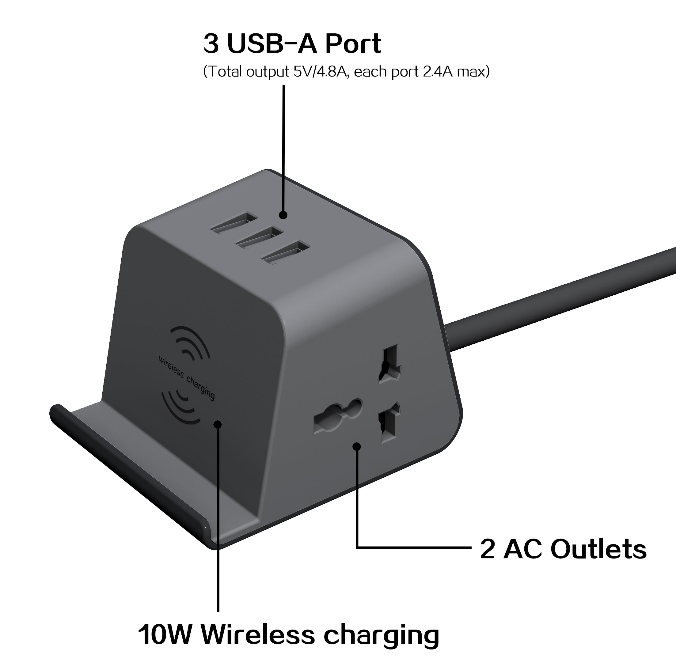 Wireless Charging Socket EW-FT02W-BK - Ergoworks
