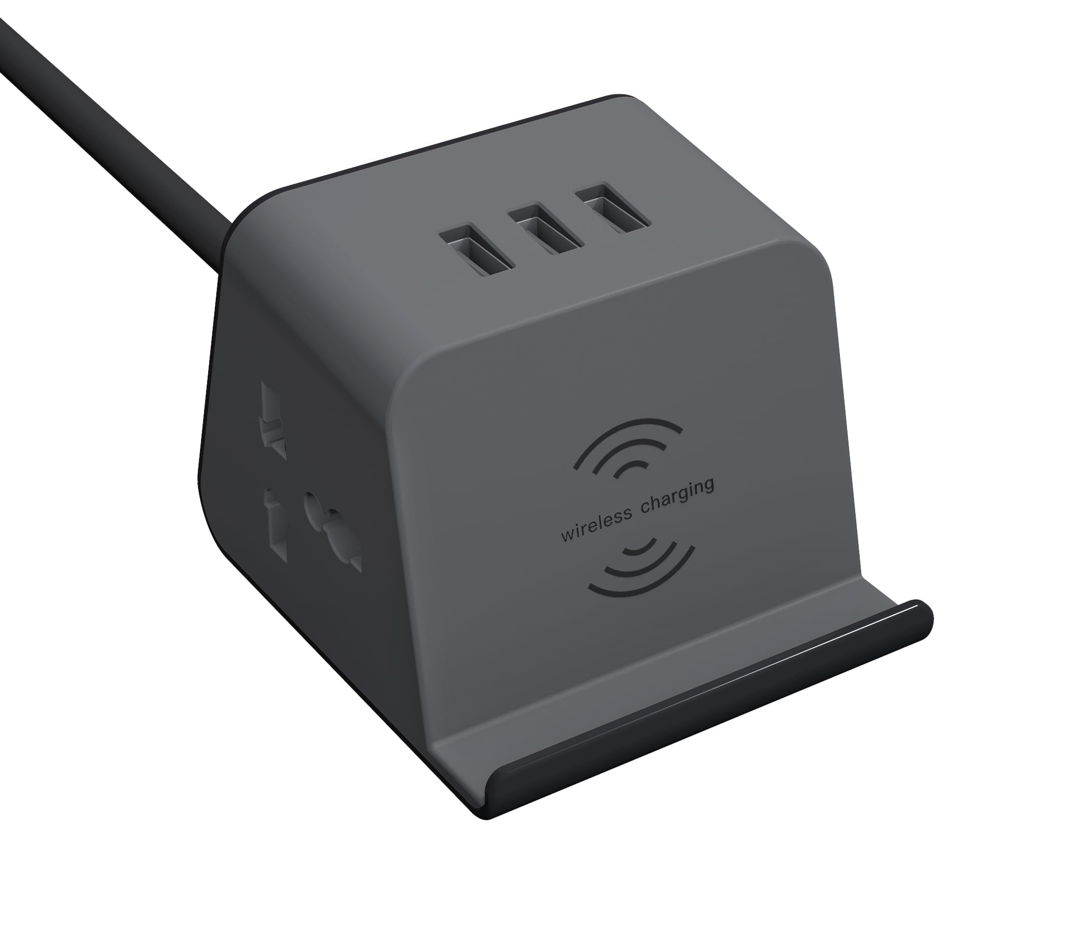 Ergoworks Power Outlets & Sockets Black Wireless Charging Socket EW-FT02W-BK Ergoworks