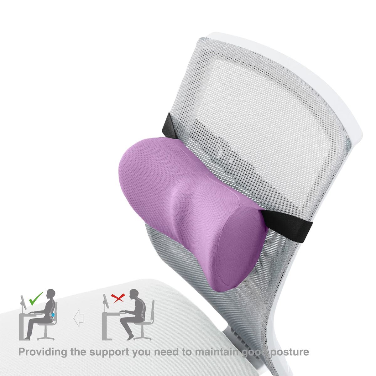 Ergoworks Lumbar Support Lavender Perfect Fit Lumbar Support Ergoworks