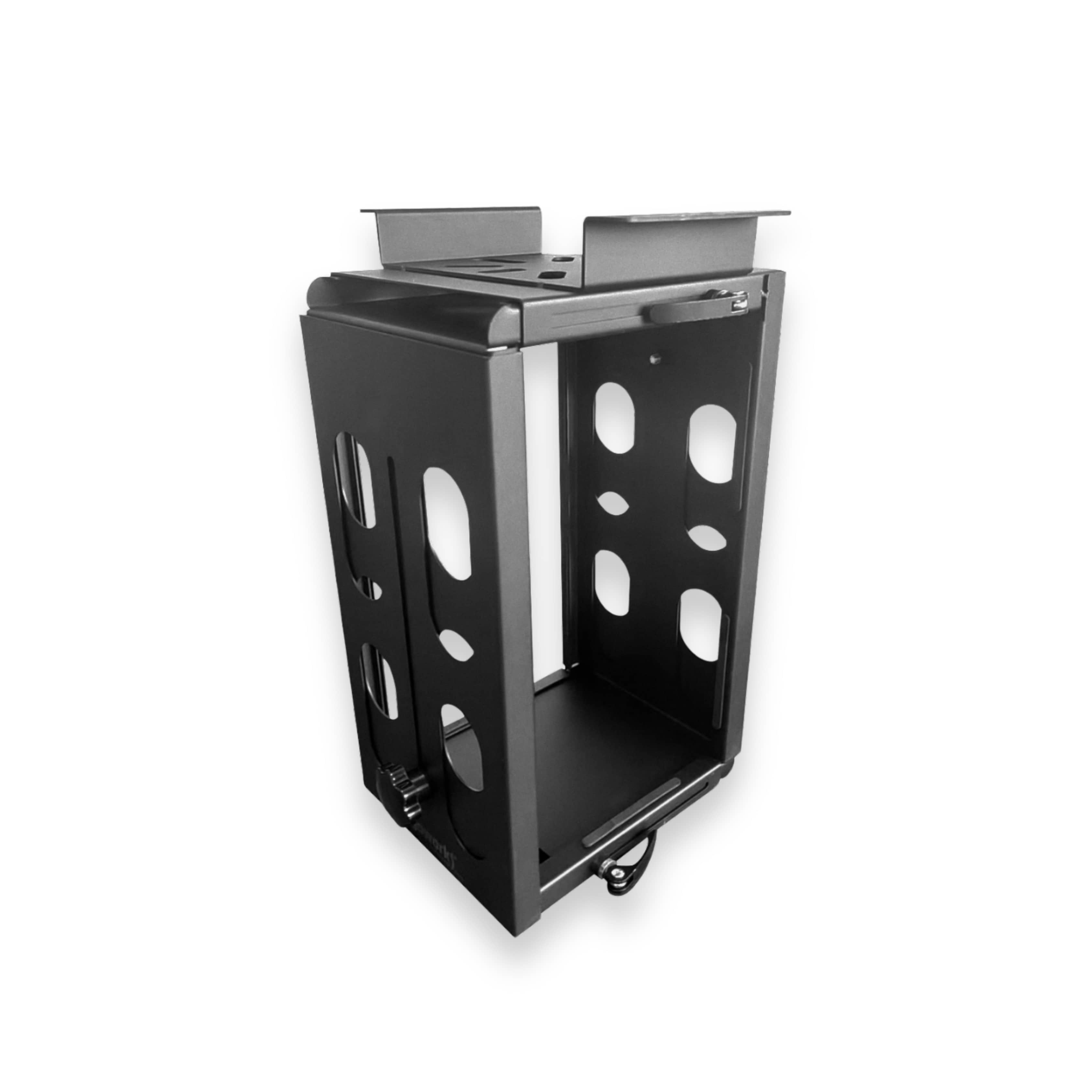 Ergoworks Under-Desk Accessories Black Heavy-Duty Under Desk CPU Holder Ergoworks