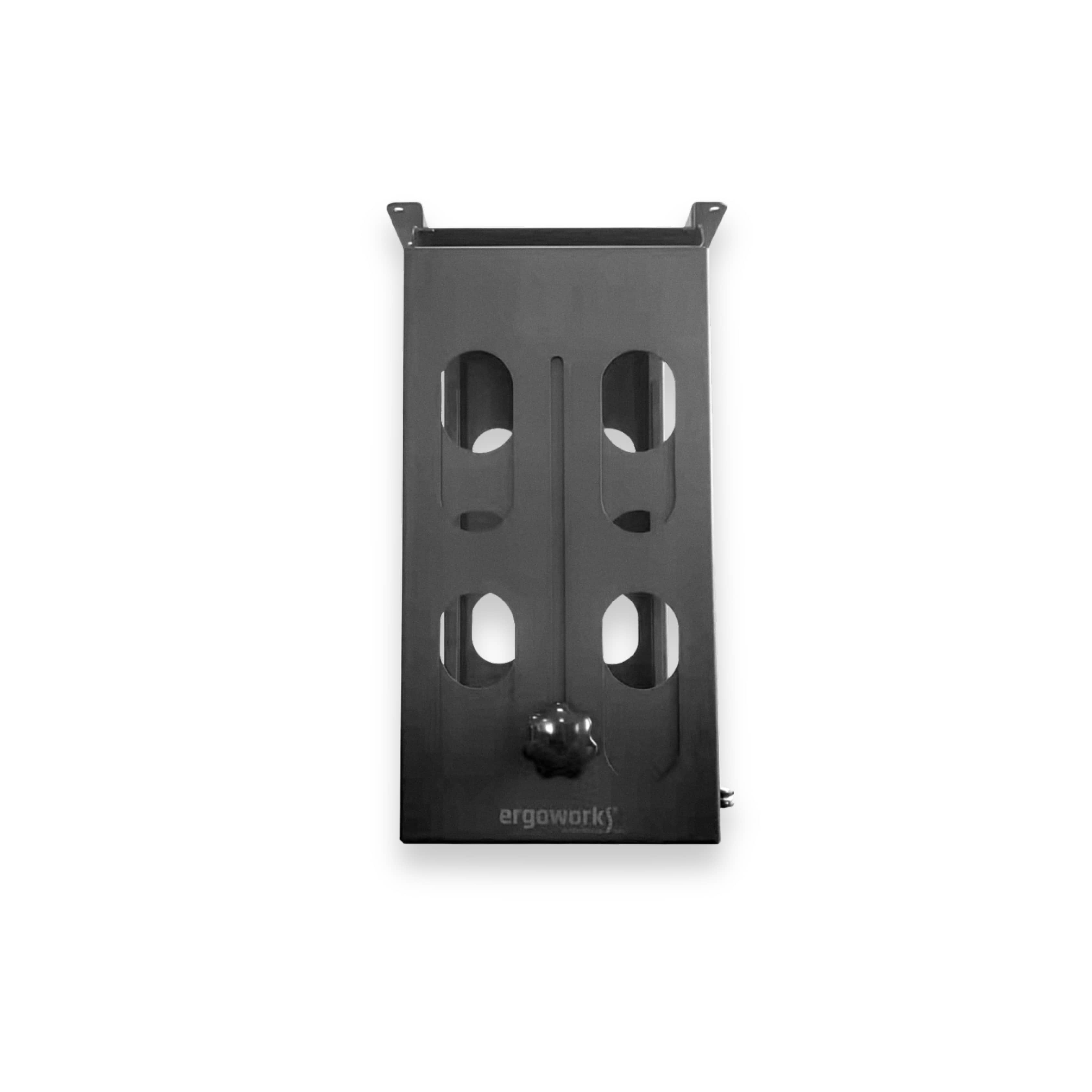 Ergoworks Under-Desk Accessories Black Heavy-Duty Under Desk CPU Holder Ergoworks