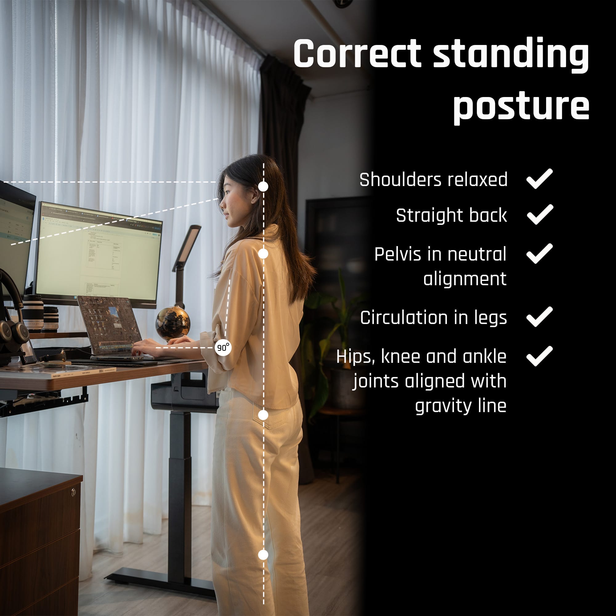 Ergoworks Electric Desk Signature Standing Desk, Formica Tabletop Ergoworks