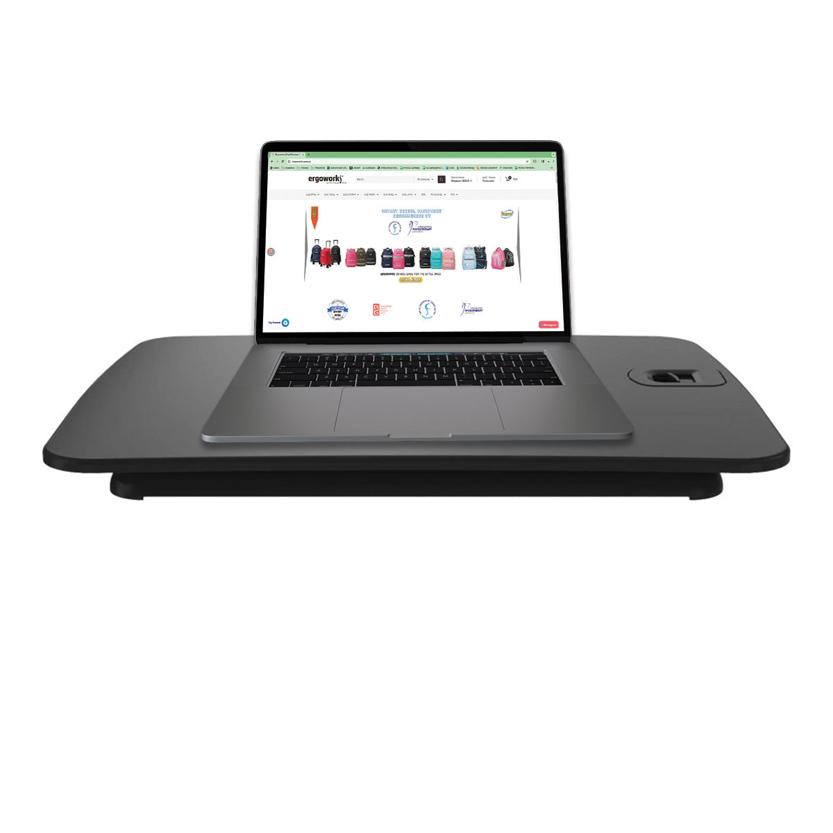 Ultra-slim Sit Stand Desk Converter For Laptop EW-MT201 - Ergoworks
