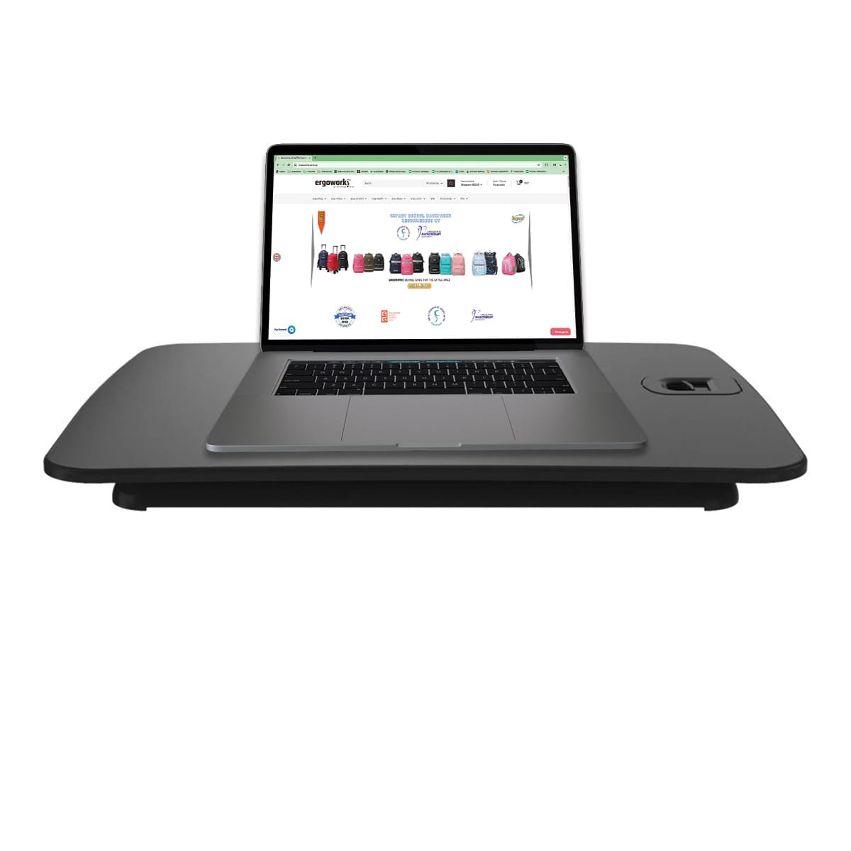 Ergoworks Sit Stand Desk Converter Black Ultra-slim Sit Stand Desk Converter For Laptop EW-MT201 Ergoworks