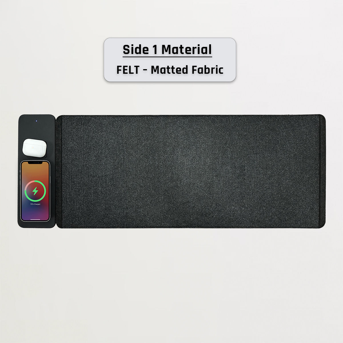 Comfy Desk Mouse Pad With Detachable Wireless Charger (Magsafe)